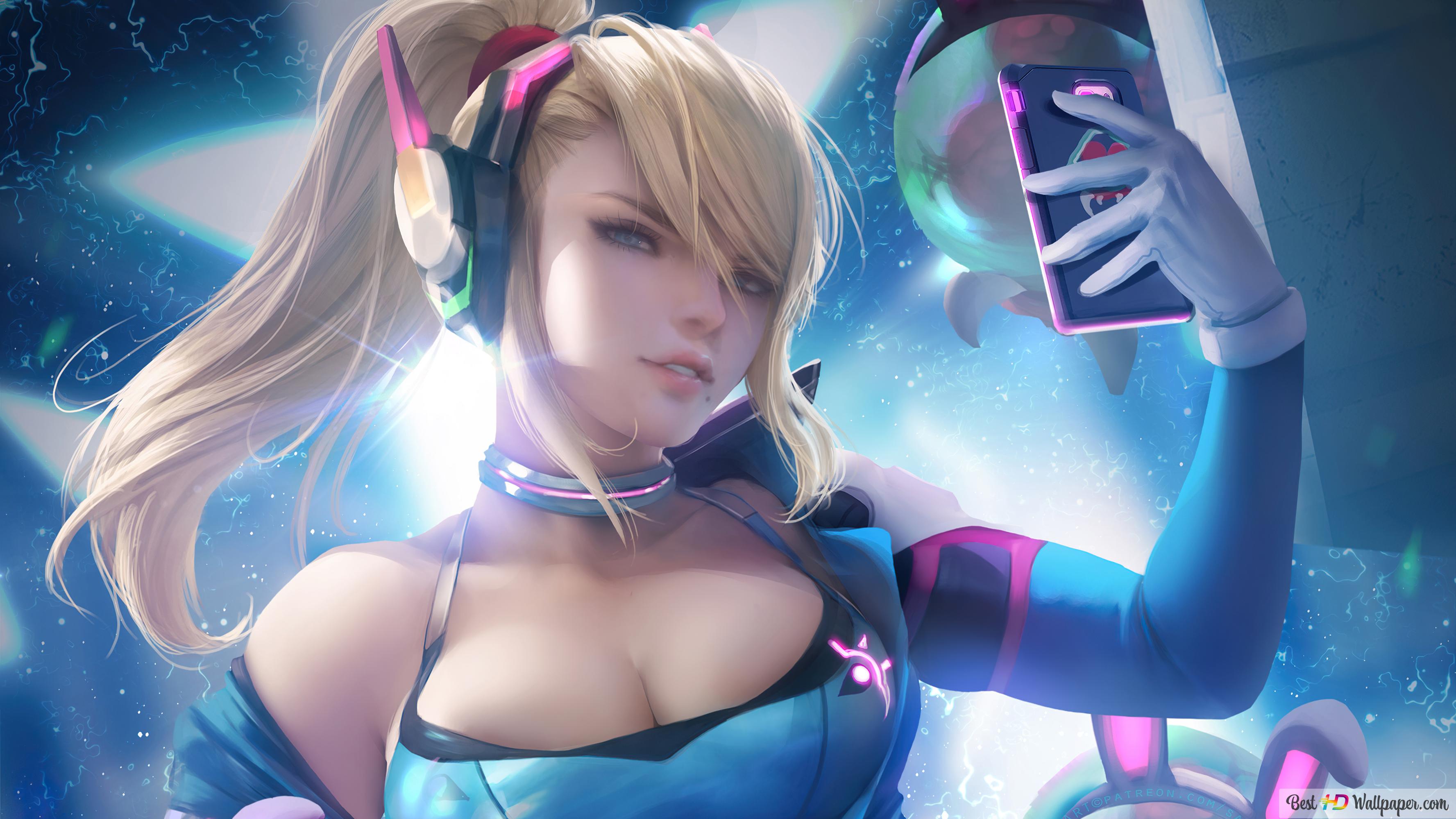 Metroid Aran Selfie 4K wallpaper download