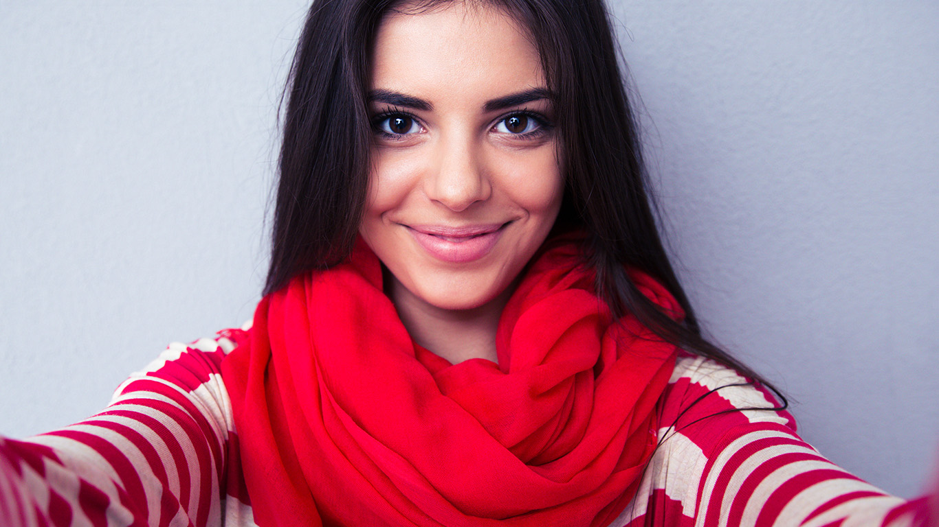 wallpaper for desktop, laptop. smile girl selfie