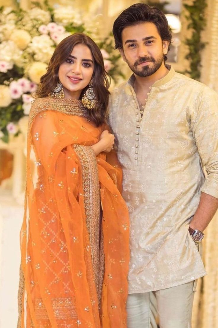 Saboor Aly and Ali Ansari on Minal Khan's Wedding. Fashion, Cute modest outfits, Ali dress