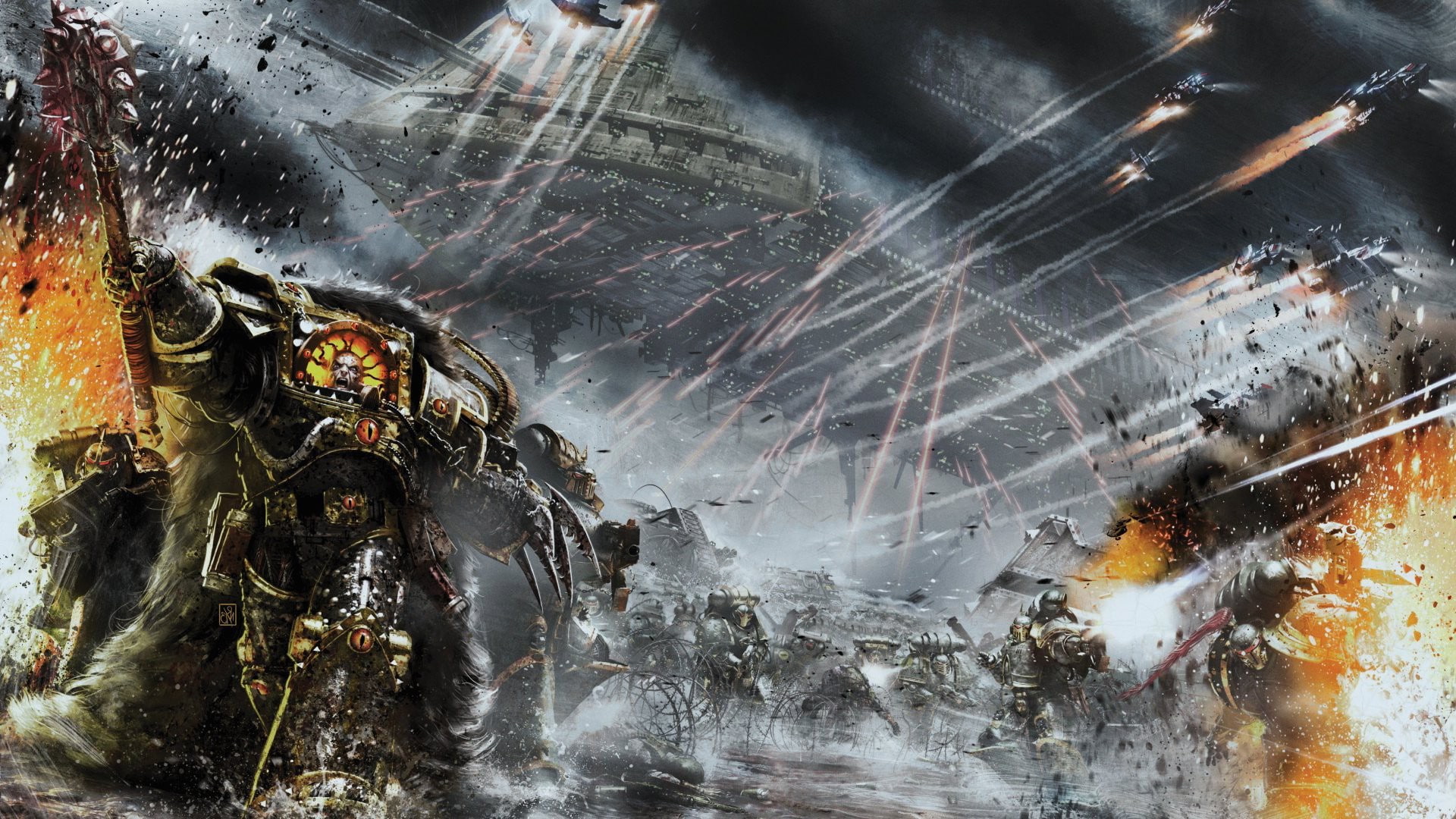 Wallpaper / The Thousand Sons, cultures, artwork, city, psyker, science fiction, religion, celebration, outdoors, water, Horus Heresy, soldiers, transportation, 2K free download
