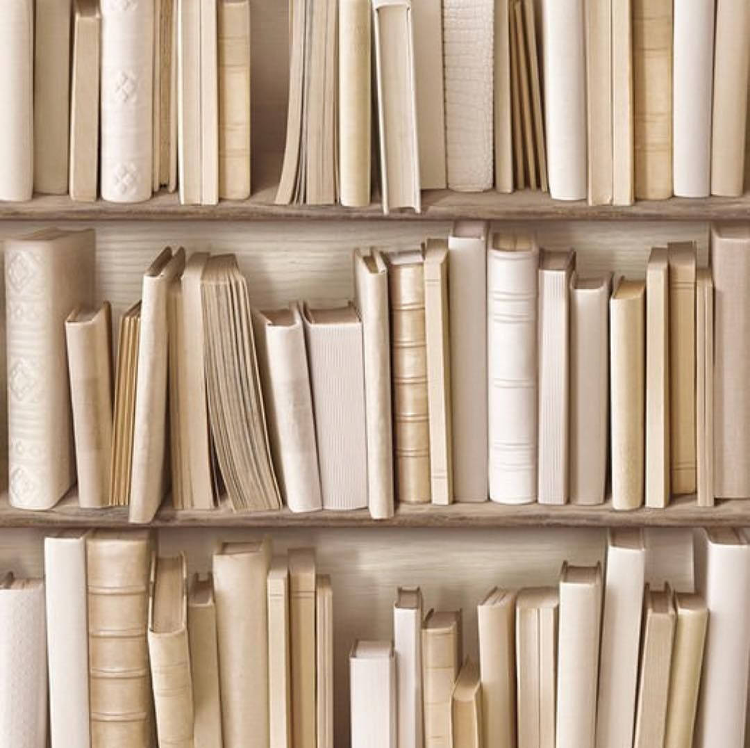 Download Beige Aesthetic Vintage Book Library Wallpaper