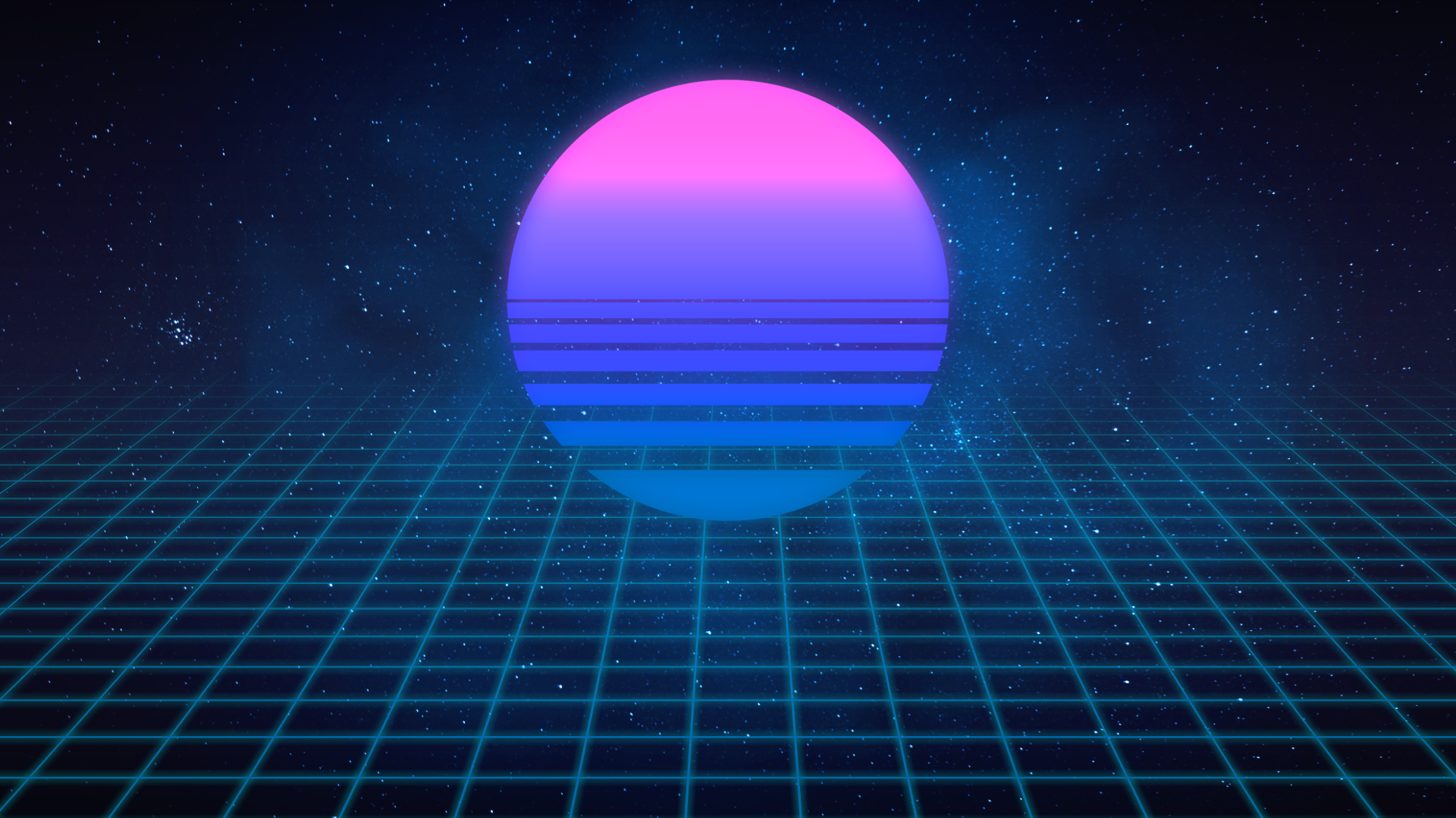 Wallpaper, 80s, Retro style, Retrowave, grid, smog, Tron, retro science fiction, Digital Grid, New Retro Wave, vaporwave, synthwave, artwork, digital art, neon lights, sunset, Sun, circle, 1980s, 1970s, 70s, 1990s, 90s