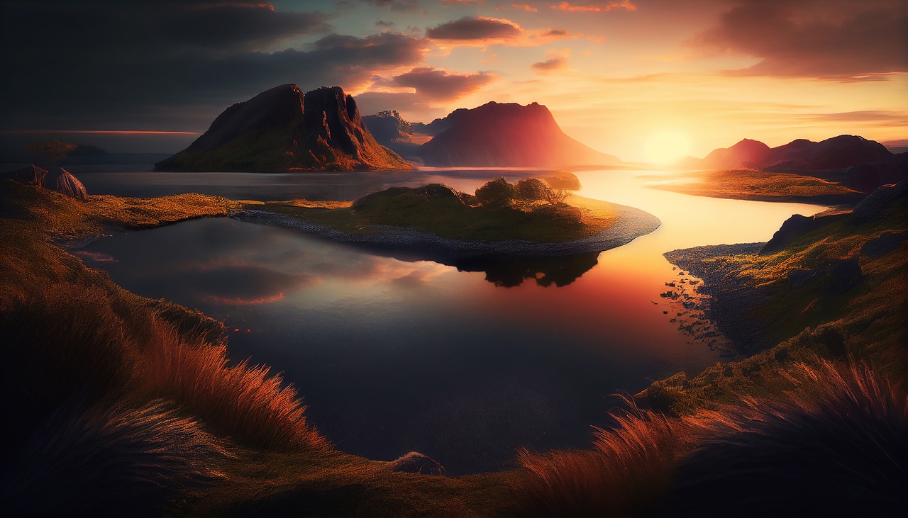Download Lake Nature Royalty Free Stock Illustration Image