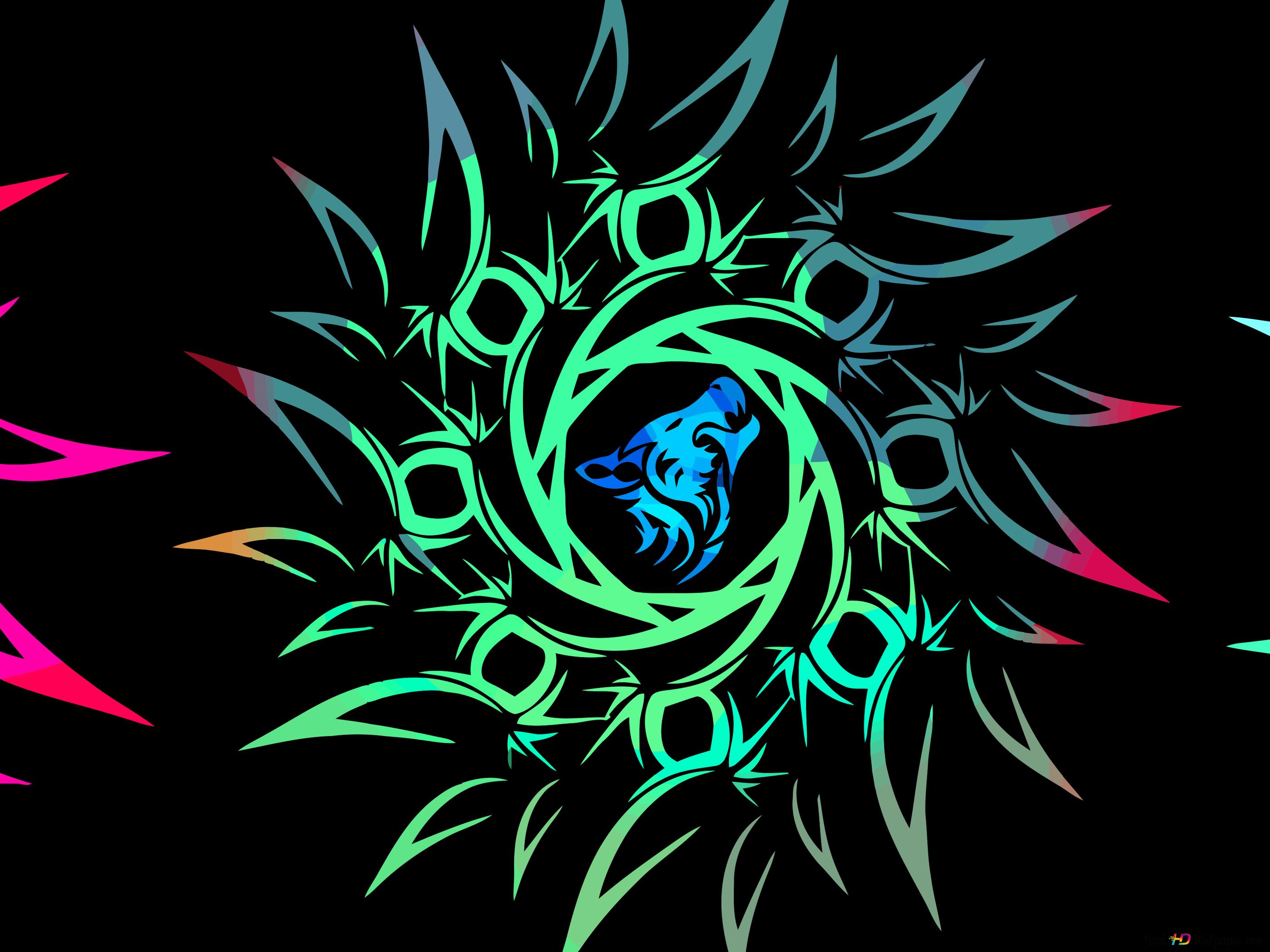 Wolf abstract graphics design 4K wallpaper download