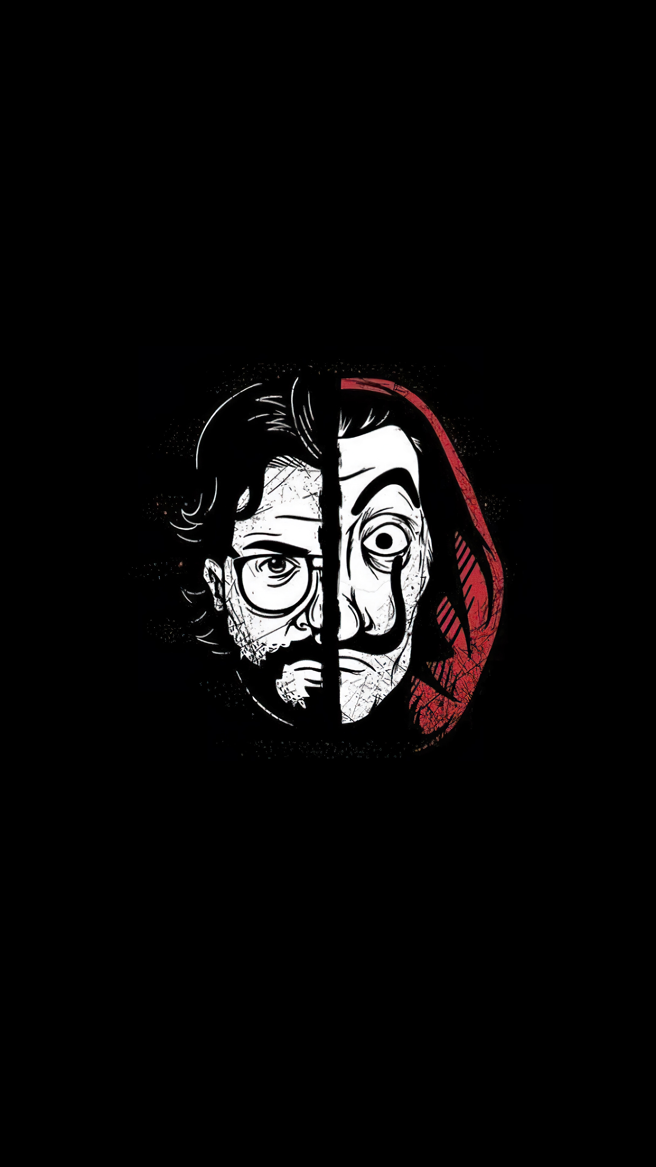 Free download Money Heist The Professor Dali Mask Minimalist 4K Wallpaper 61118 [2160x3840] for your Desktop, Mobile & Tablet. Explore Money Heist Dali HD Wallpaper. Dali Wallpaper, Salvador Dali Wallpaper, Dali Wallpaper