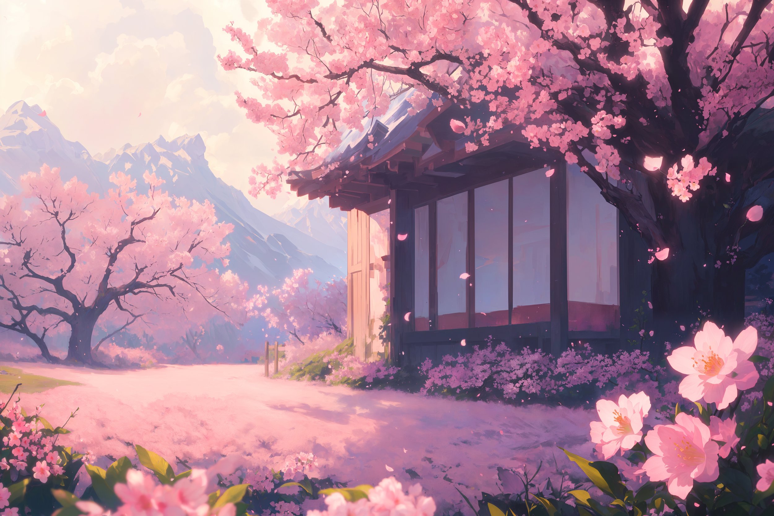 4k Anime Cherry Blossom Wallpaper