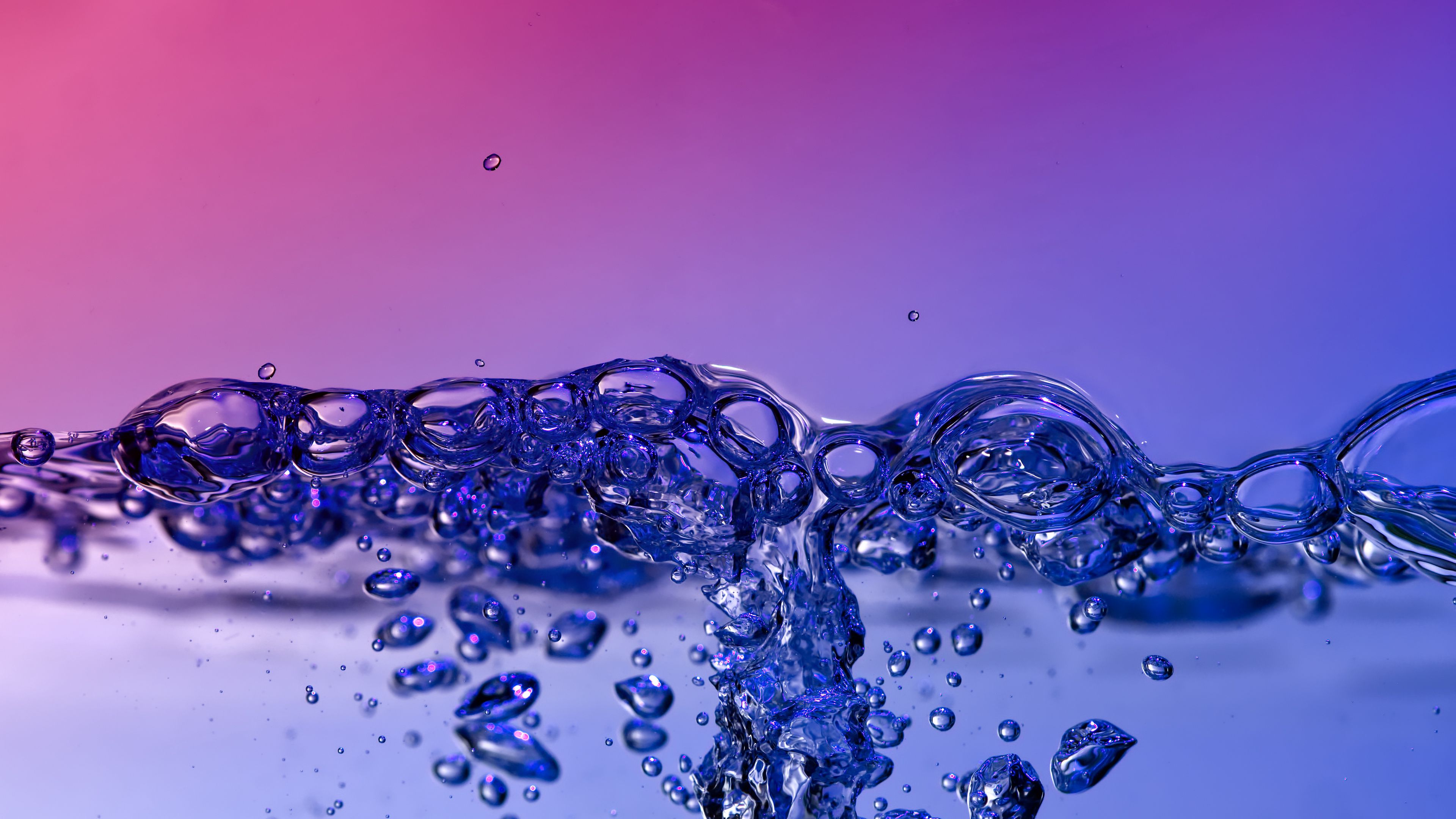 Download wallpaper 3840x2160 water, bubbles, air, liquid, transparent 4k uhd 16:9 HD background