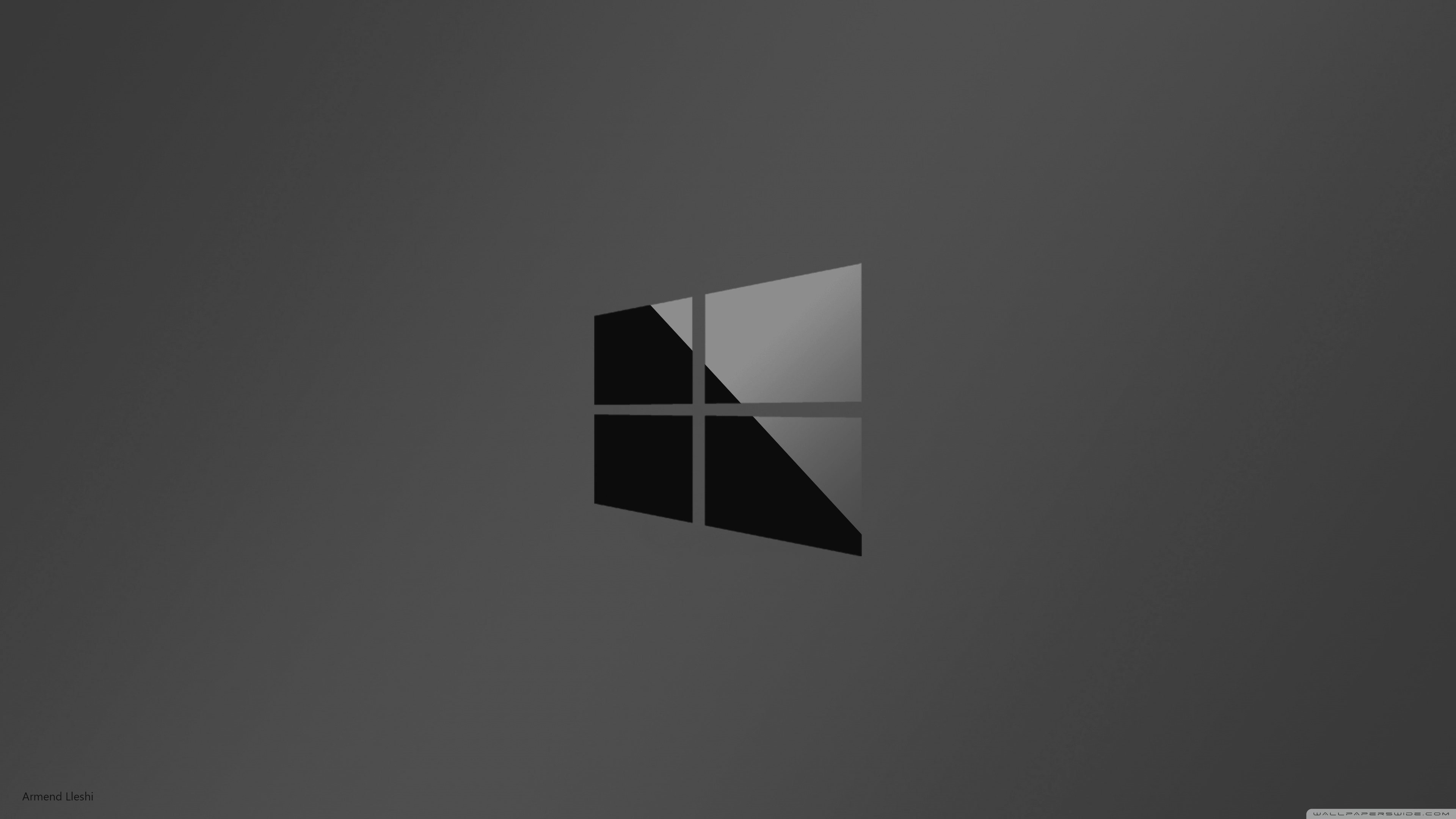 Windows 10 Logo Black Metallic 4K UHD Wallpaper for UltraHD Desktop and TV