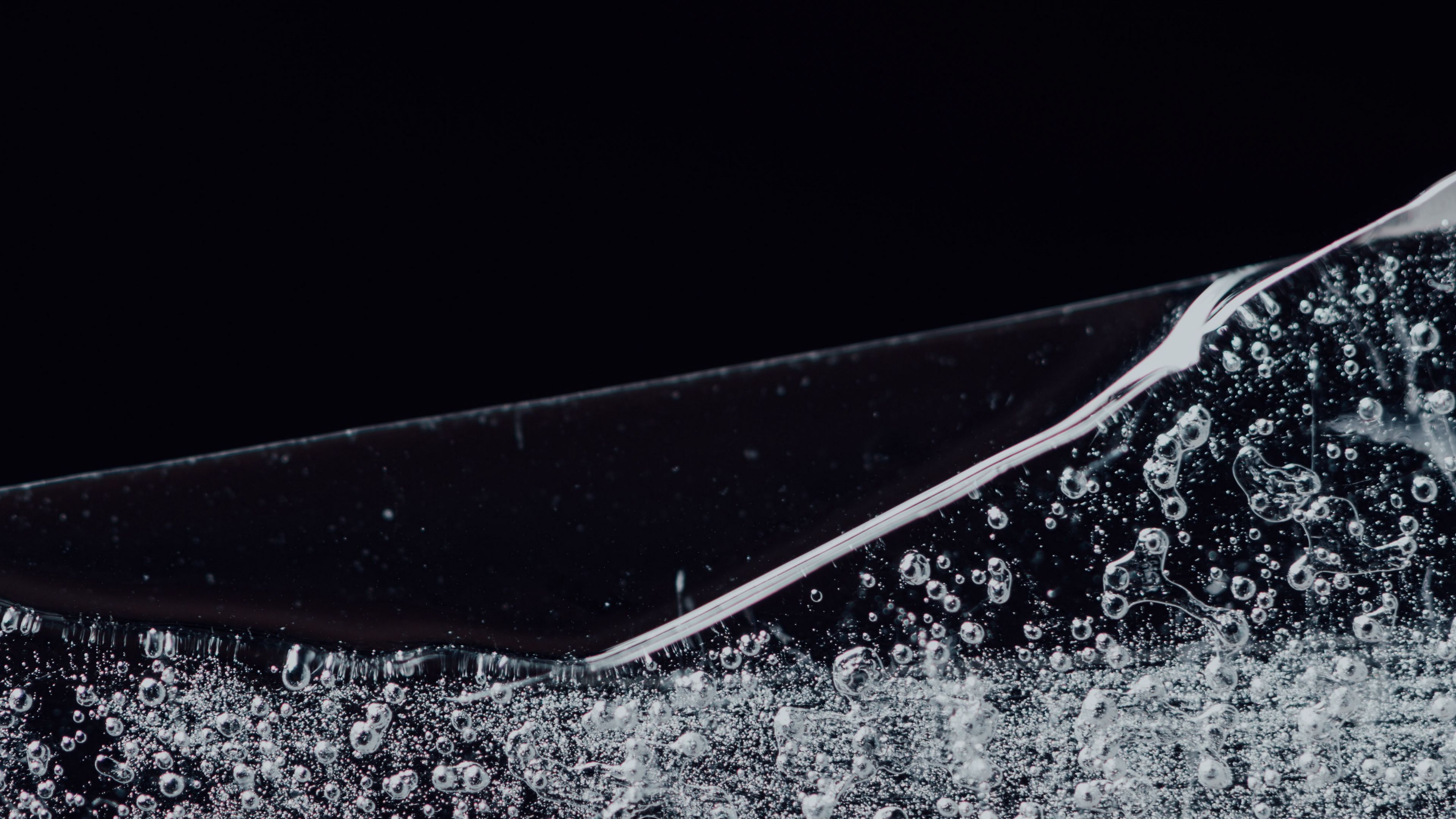 Download wallpaper 3840x2160 ice, frozen, transparent, black 4k uhd 16:9 HD background