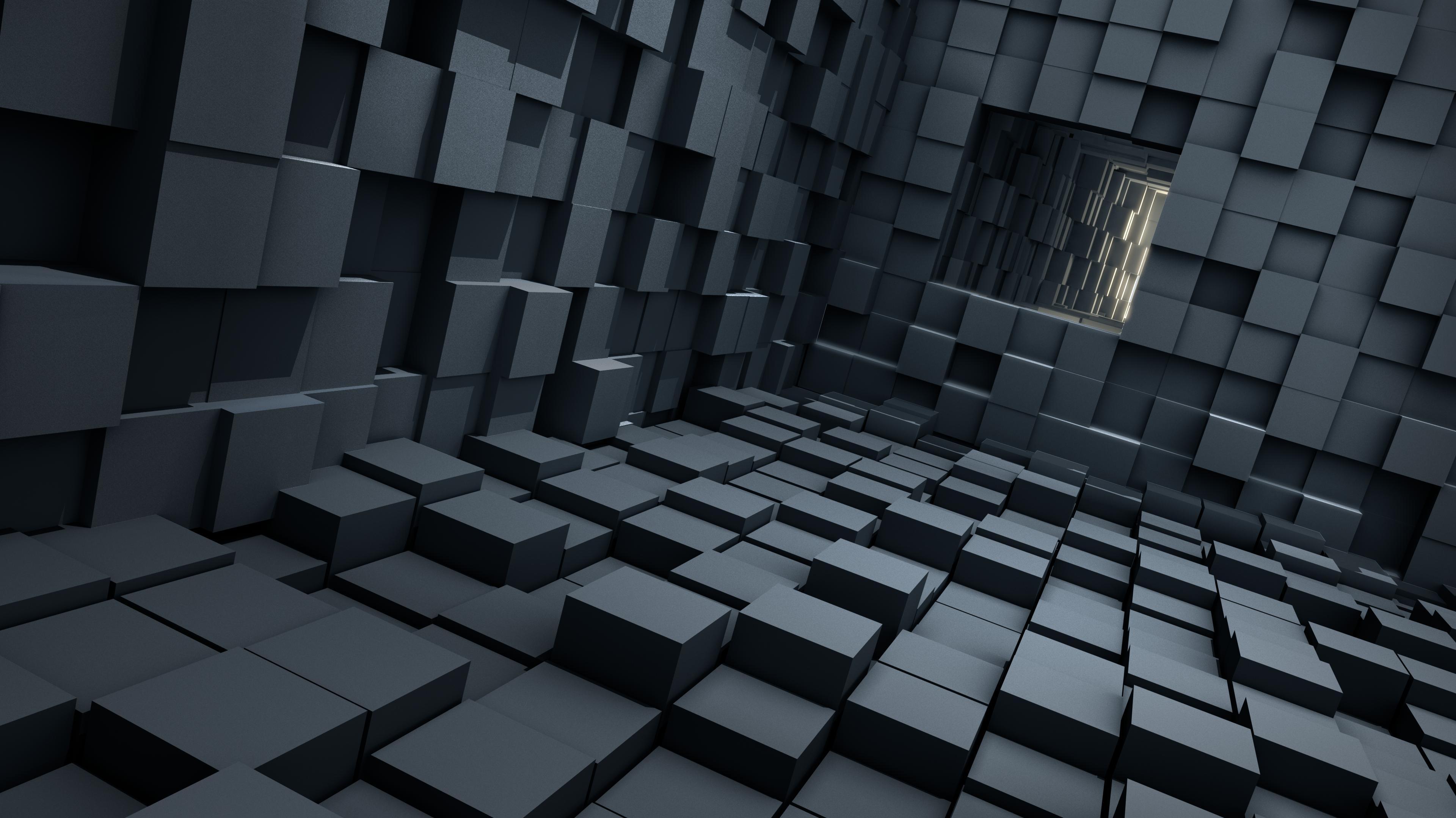 3840x2160 transparent cubes background hd