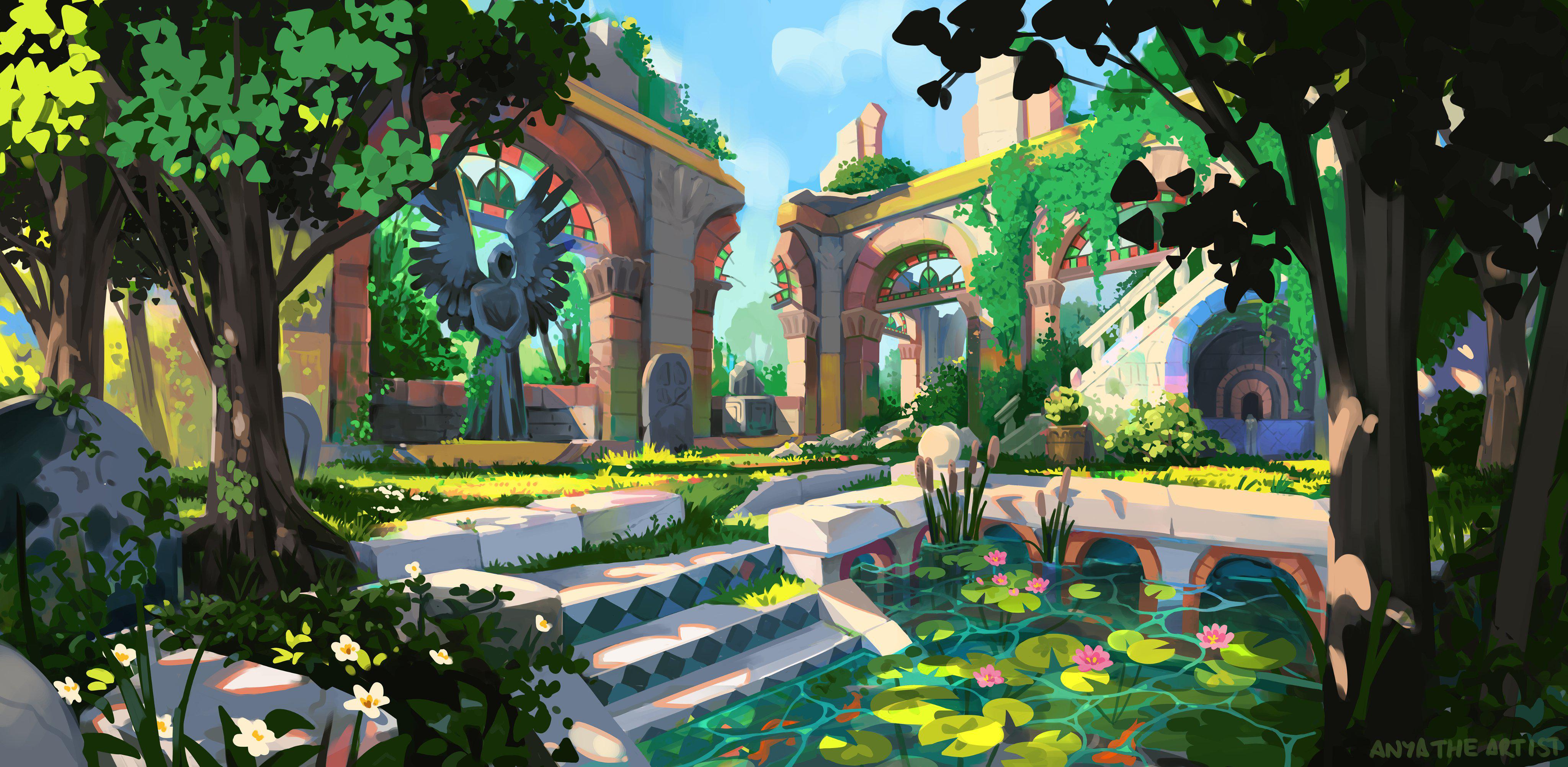 Garden 4K wallpaper for your desktop or mobile screen free and easy to download