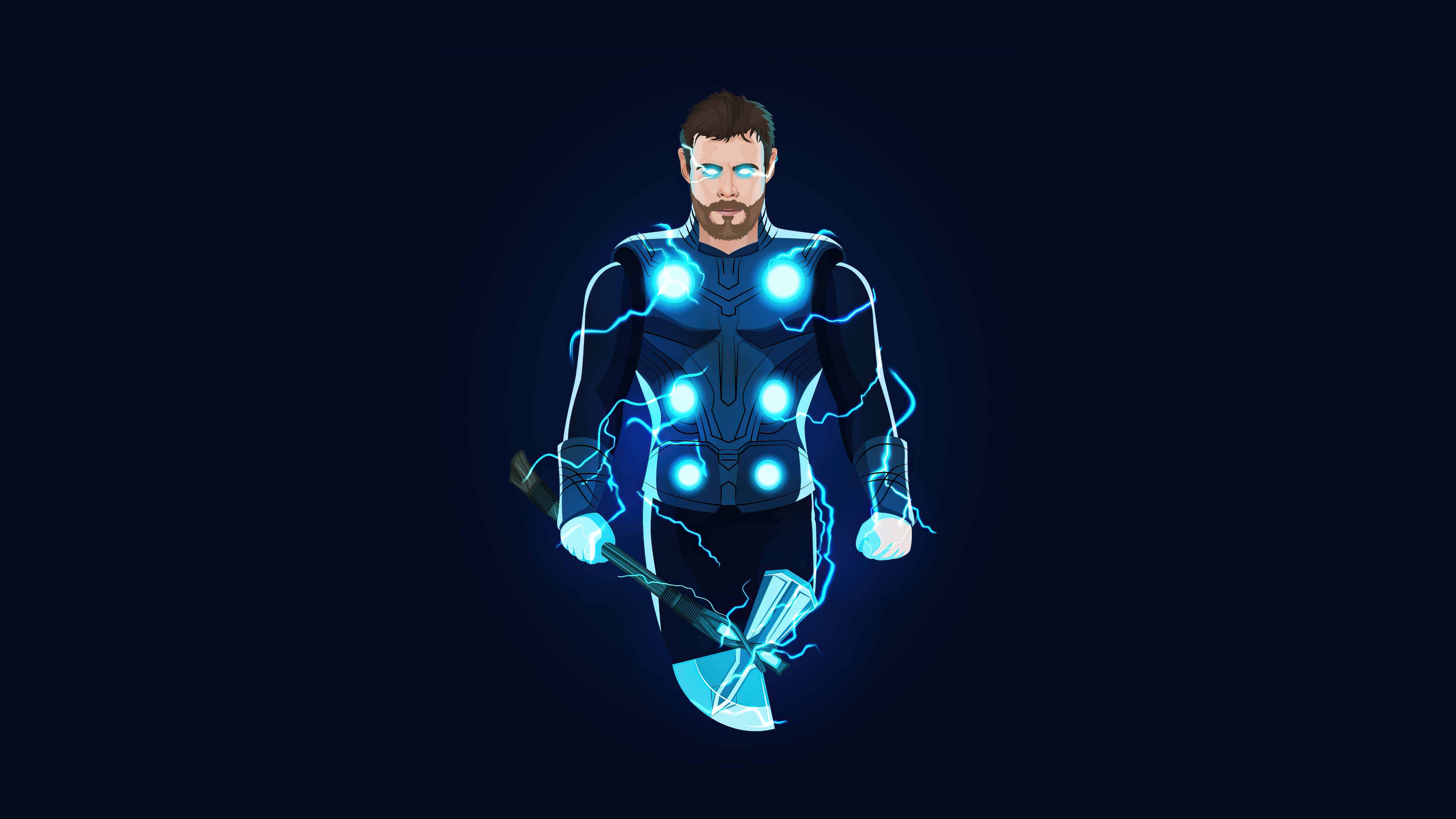 thor, minimalism, minimalist, artist, artwork, digital art, hd, 4k, 5k, behance Gallery HD Wallpaper