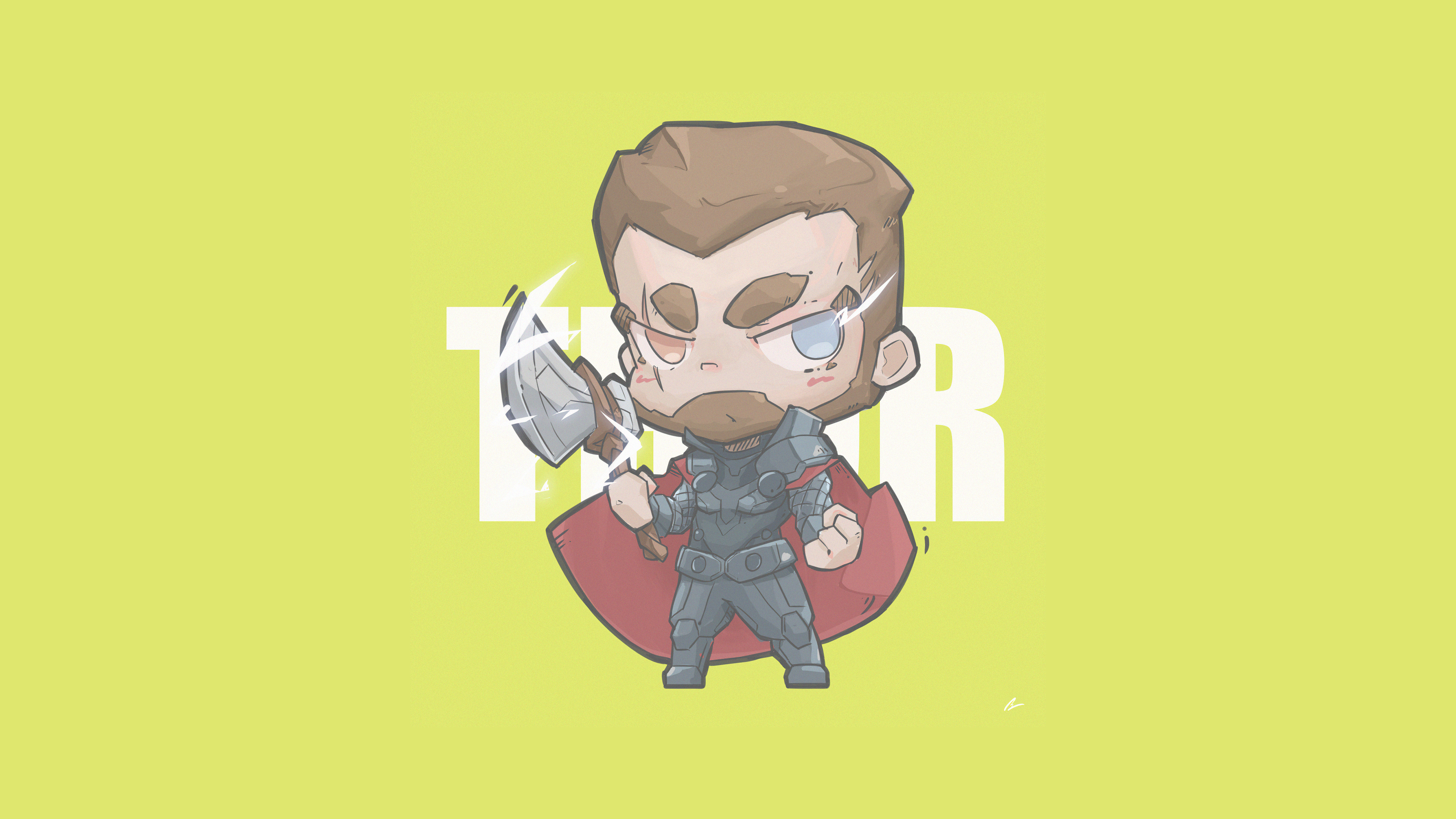 Thor Minimalist Wallpaper 4k Ultra HD