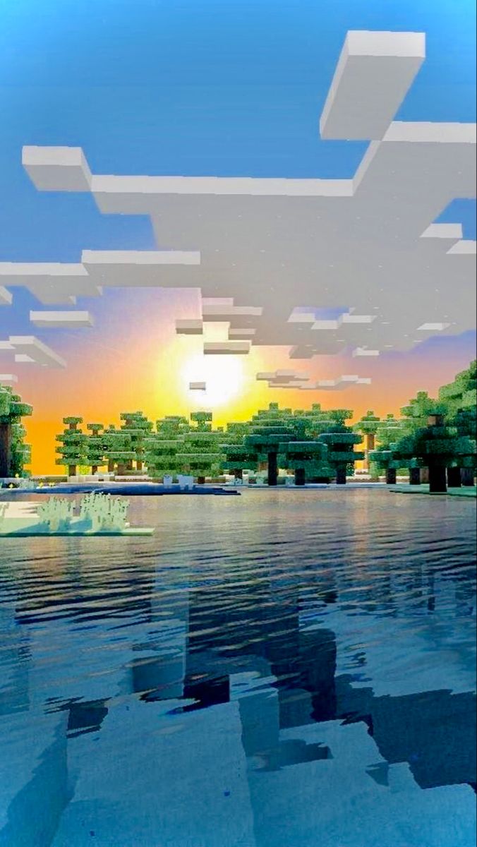 Minecraft sunset. Minecraft wallpaper, Minecraft posters, Minecraft picture