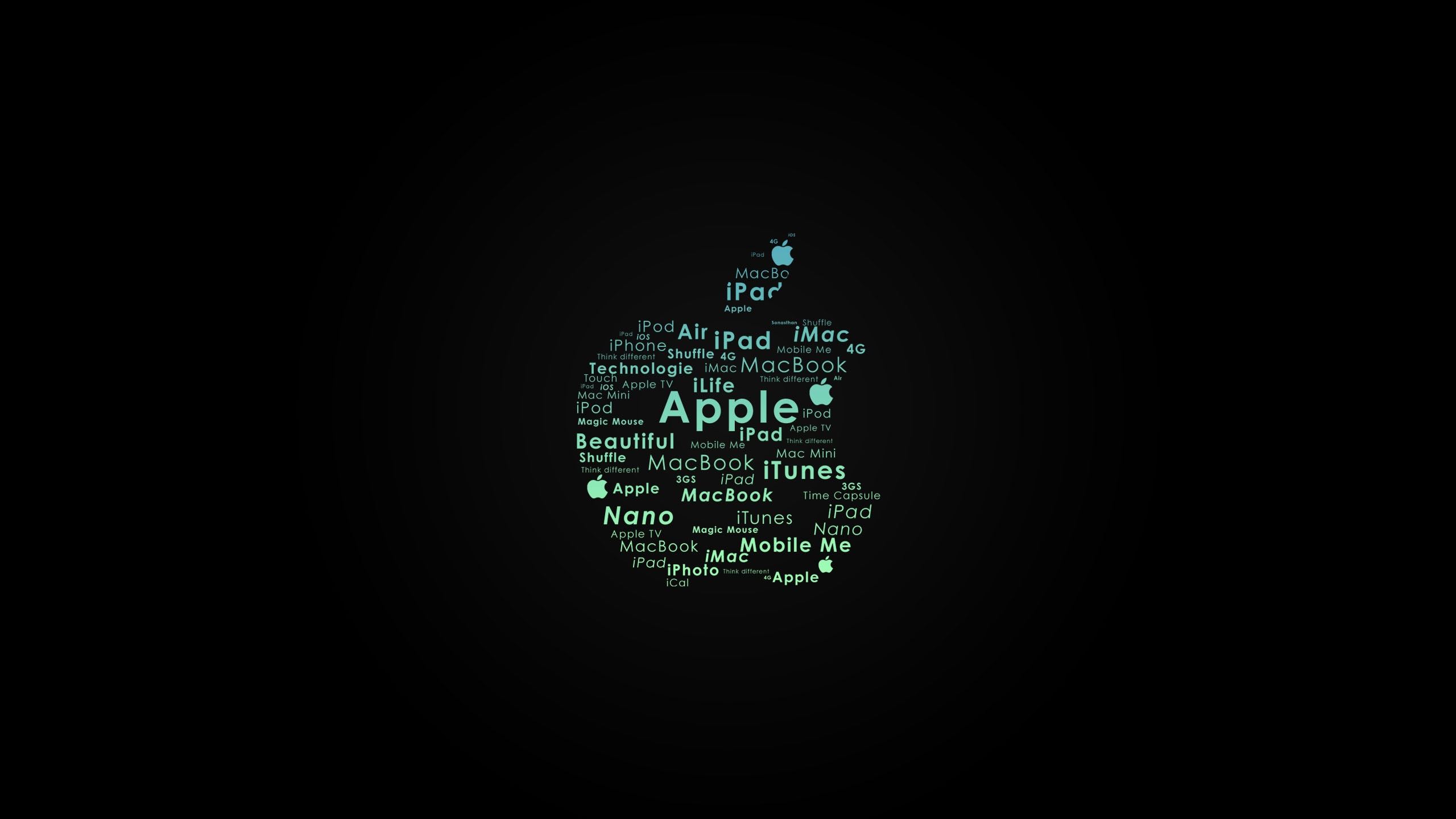 Apple logo typography MacBook Air Wallpaper Download