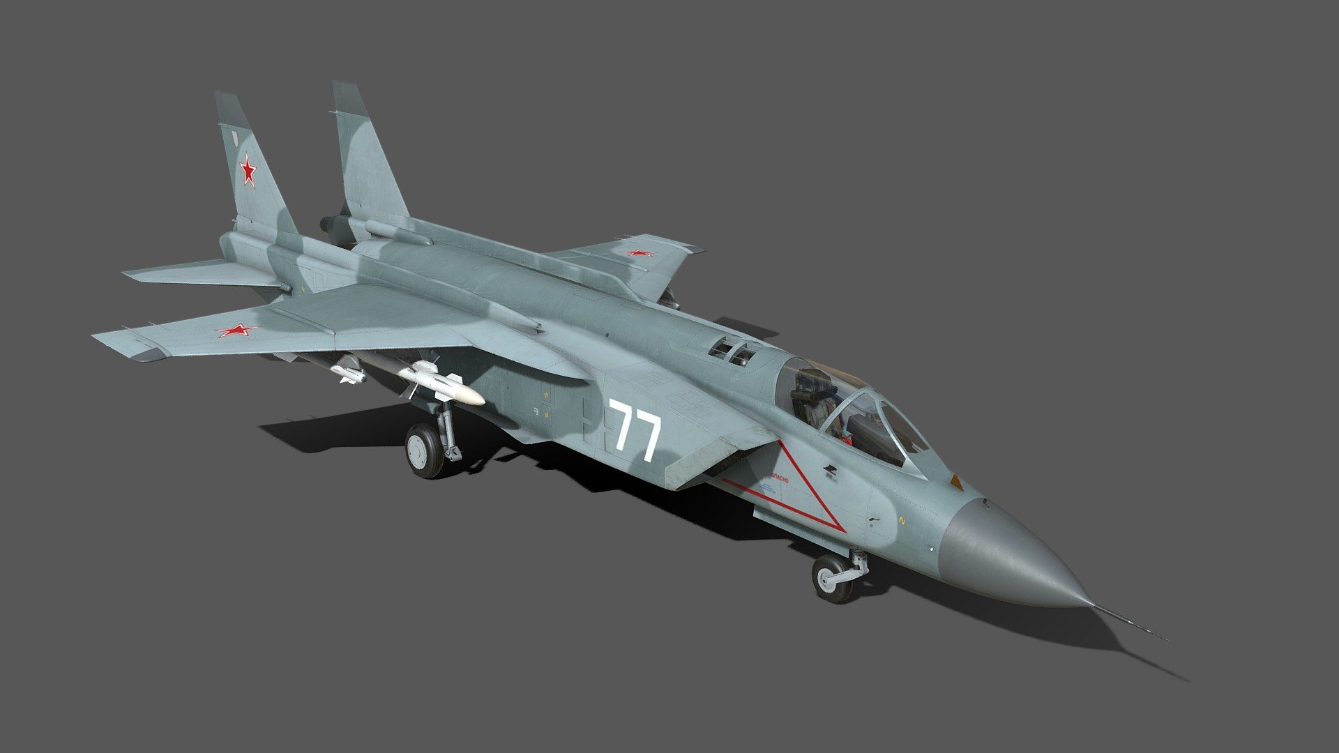 Yak 141 VTOL Jet Fighter Royalty Free 3D Model By Tim Samedov [621eca5]