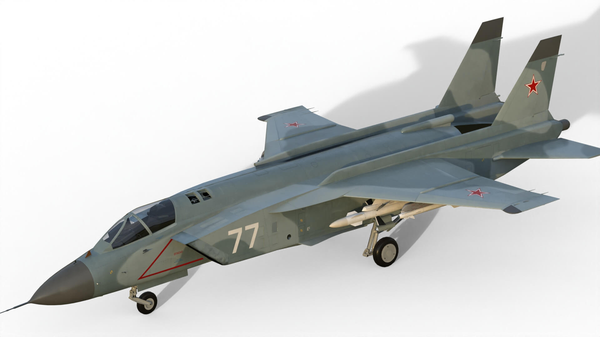 Yak 141 VTOL Jet Fighter 3D Model
