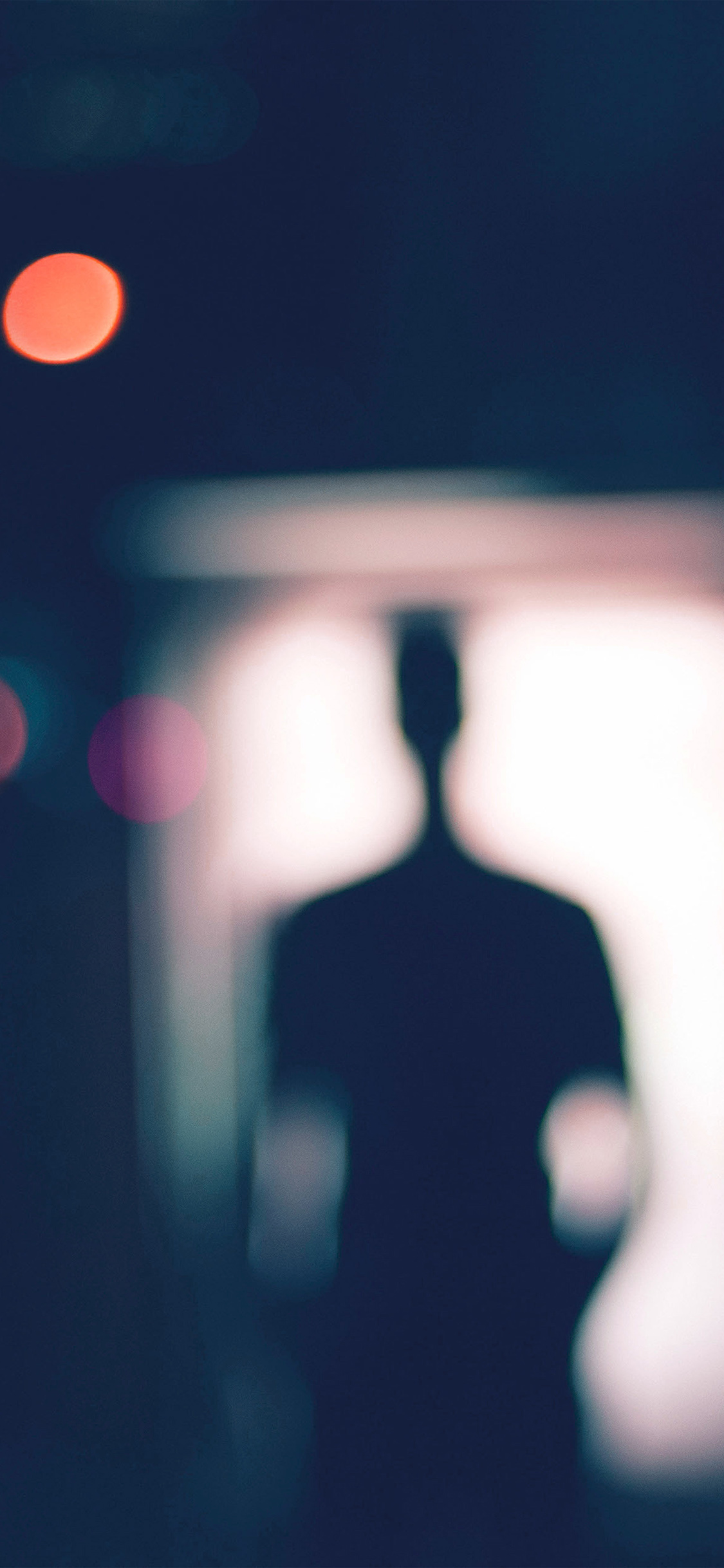 Bokeh man dark illustration art iPhone X Wallpaper Free Download