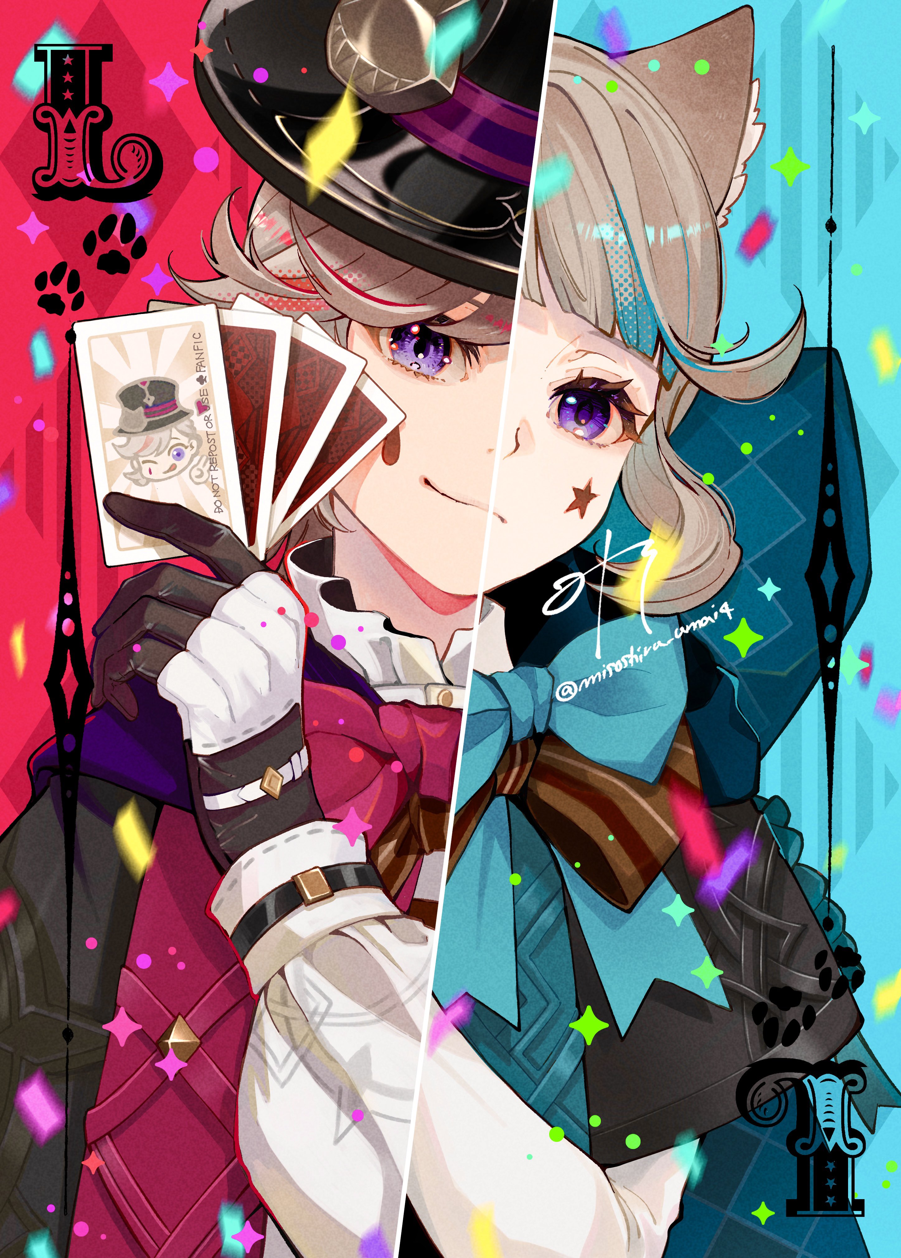 lynette and lyney (genshin impact) drawn
