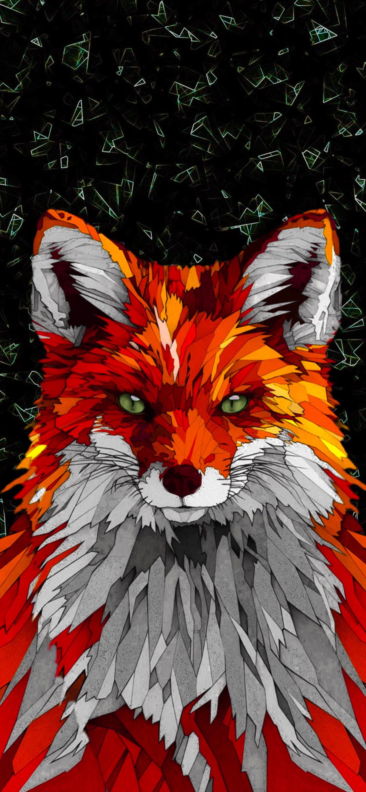 Fox Geometric Wallpaper 12 13
