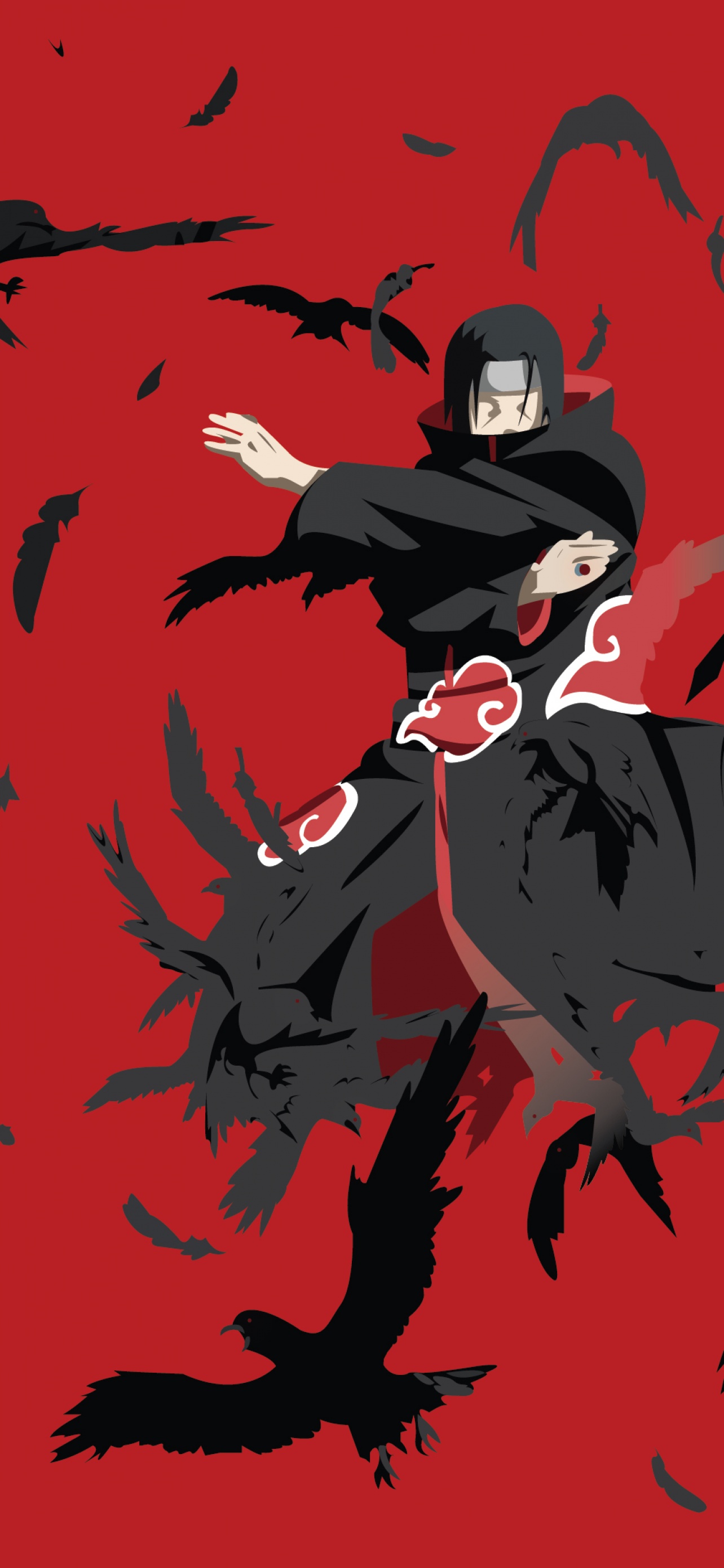 Itachi Uchiha Wallpaper 4K, Naruto, Red background