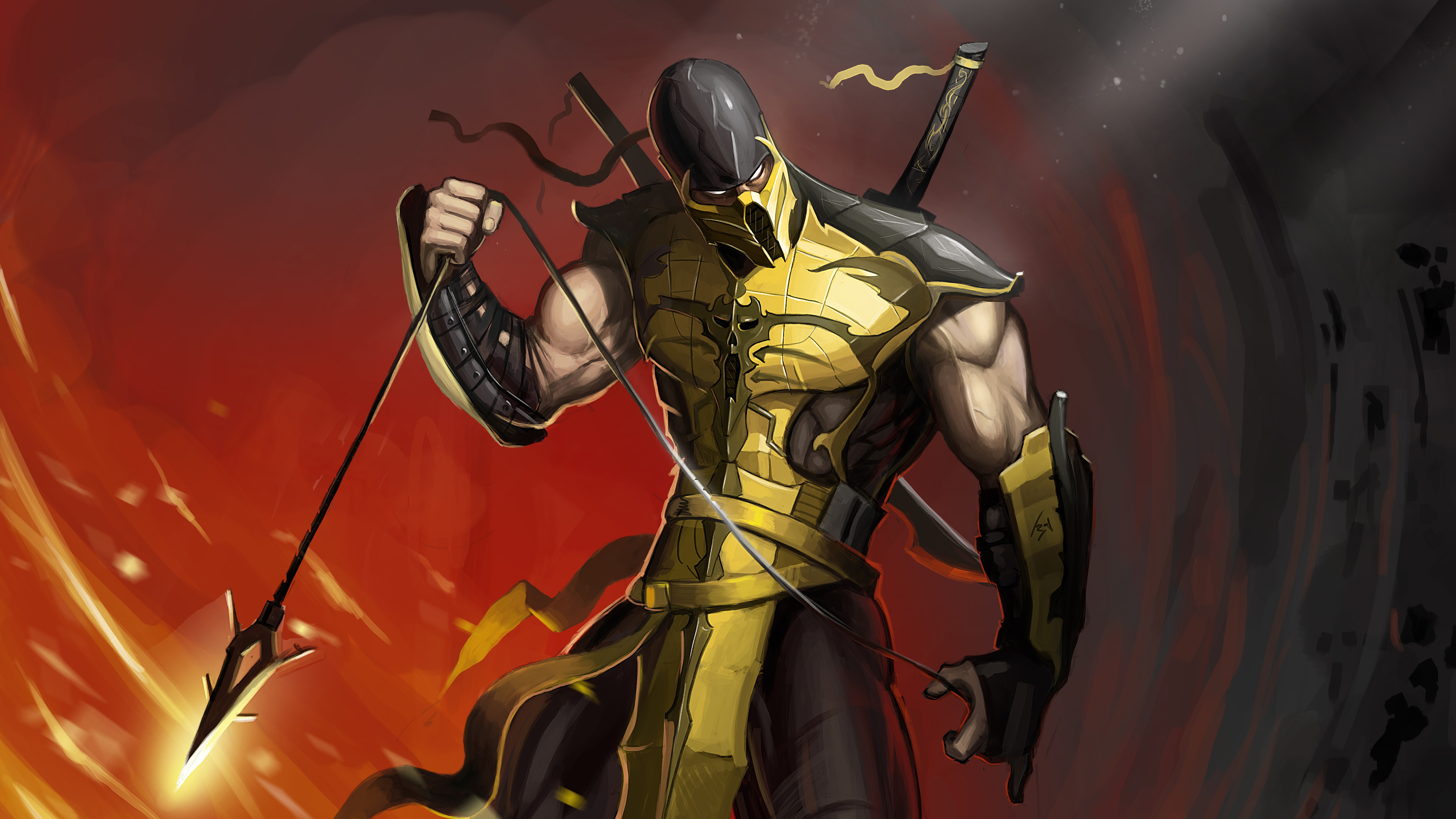 Wallpaper 4k Scorpion Mortal Kombat Game 4k Wallpaper