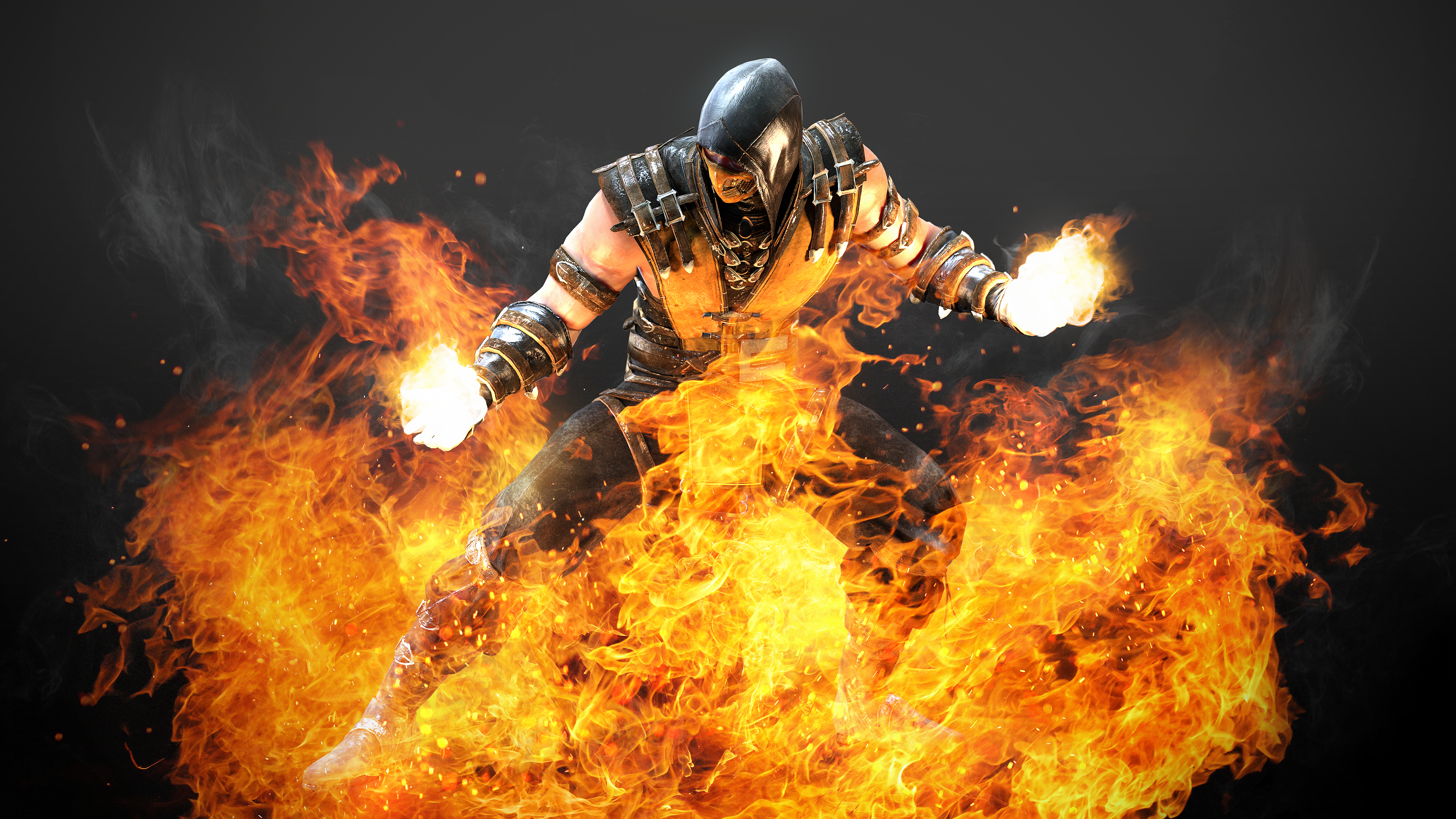 Wallpaper 4k Hellfire Scorpion Mortal Kombat X 5k Artwork Wallpaper