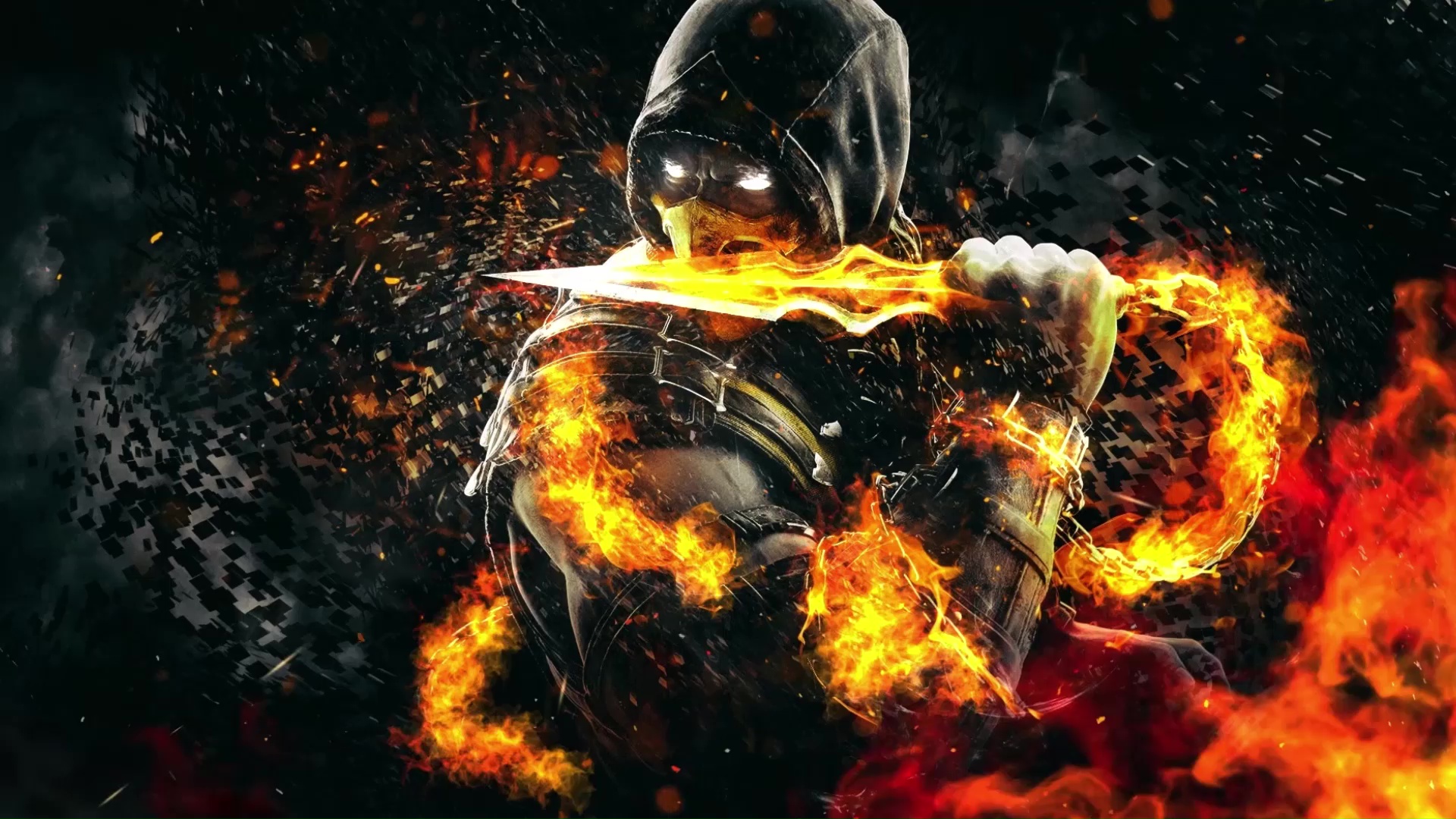 Scorpion On Fire Mortal Kombat Live Wallpaper
