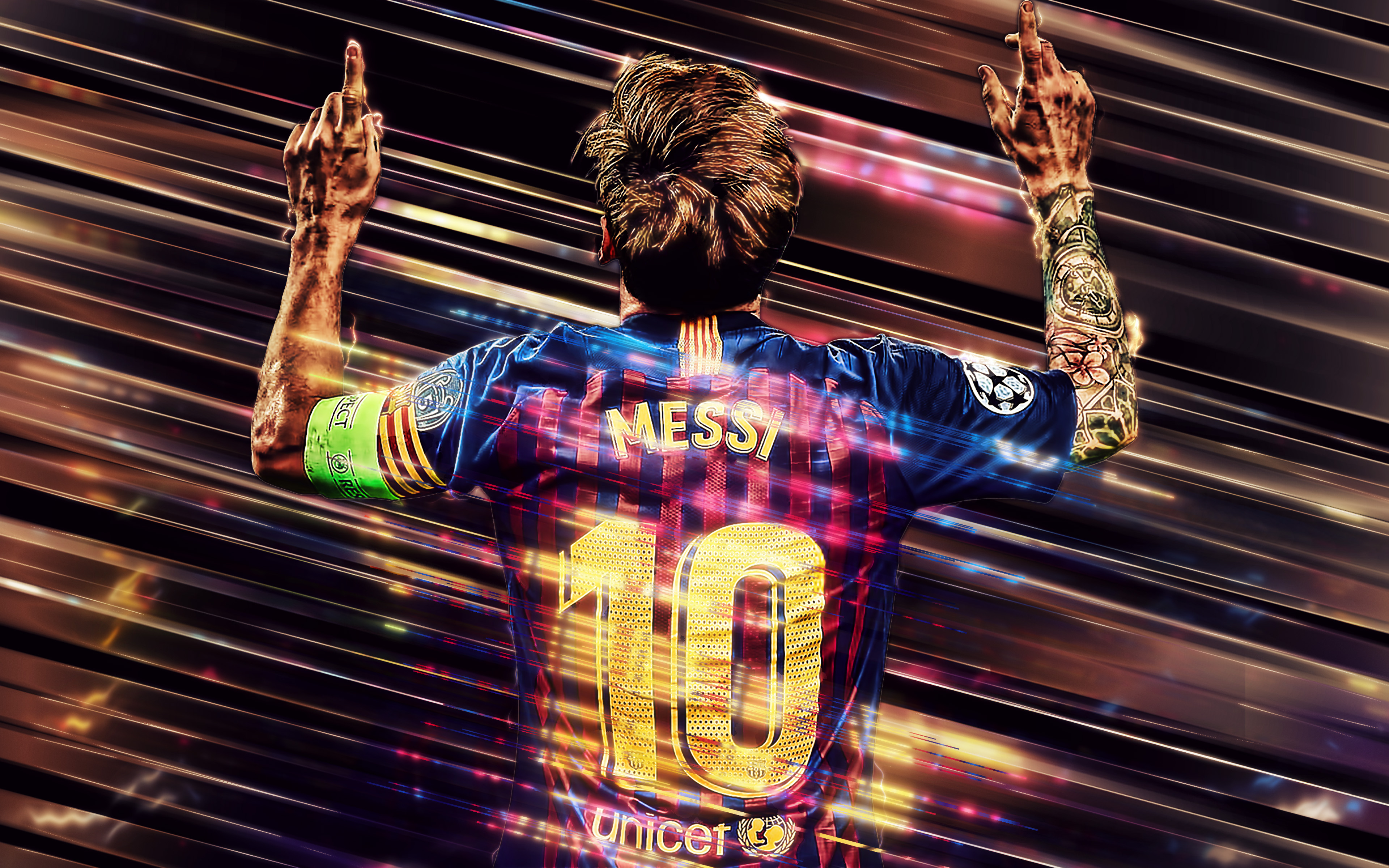 Argentinian Fc Barcelona Lionel Messi Soccer Wallpaper:3840x2400