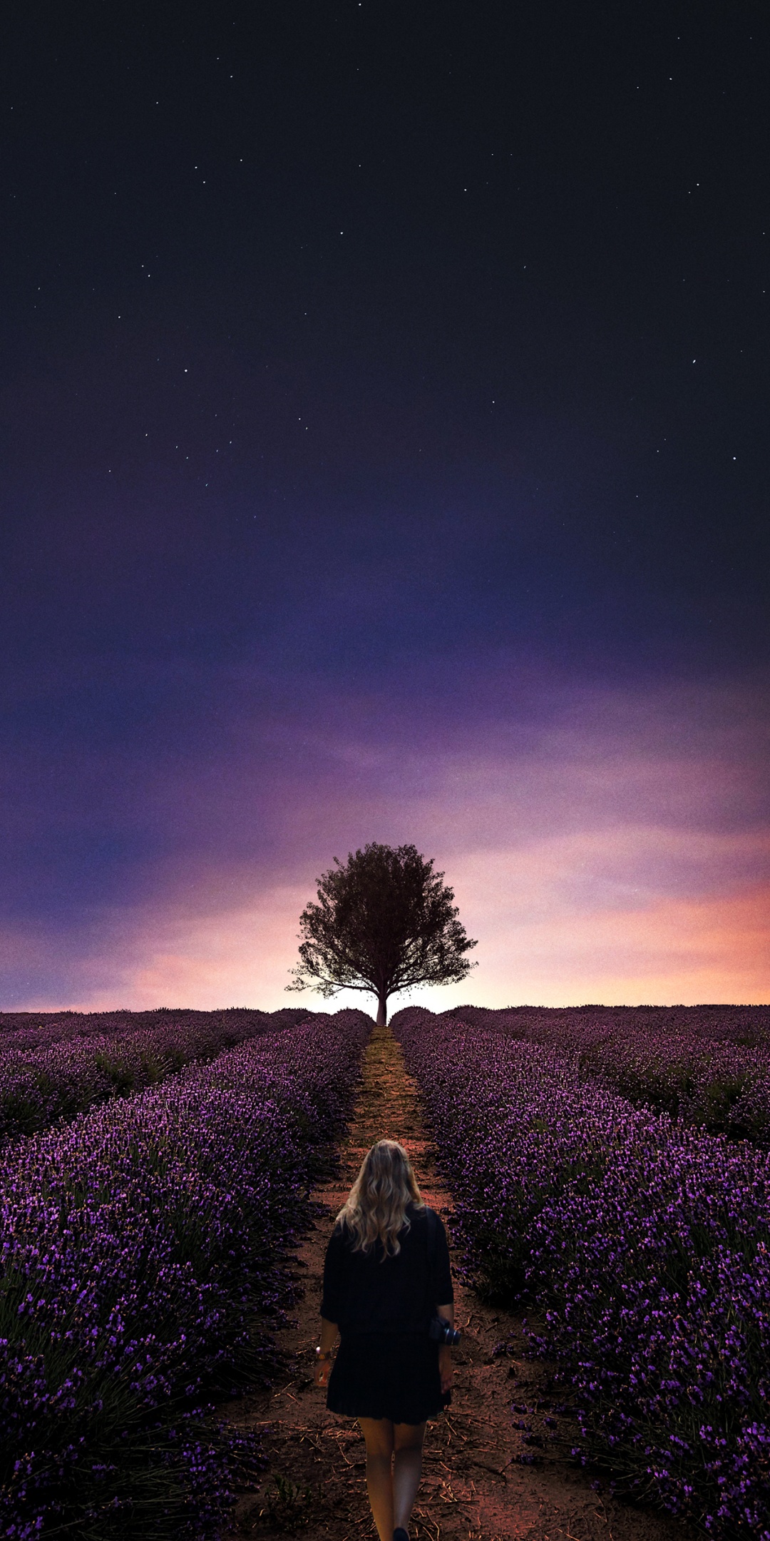 Sunset Wallpaper 4K, Girl, Alone