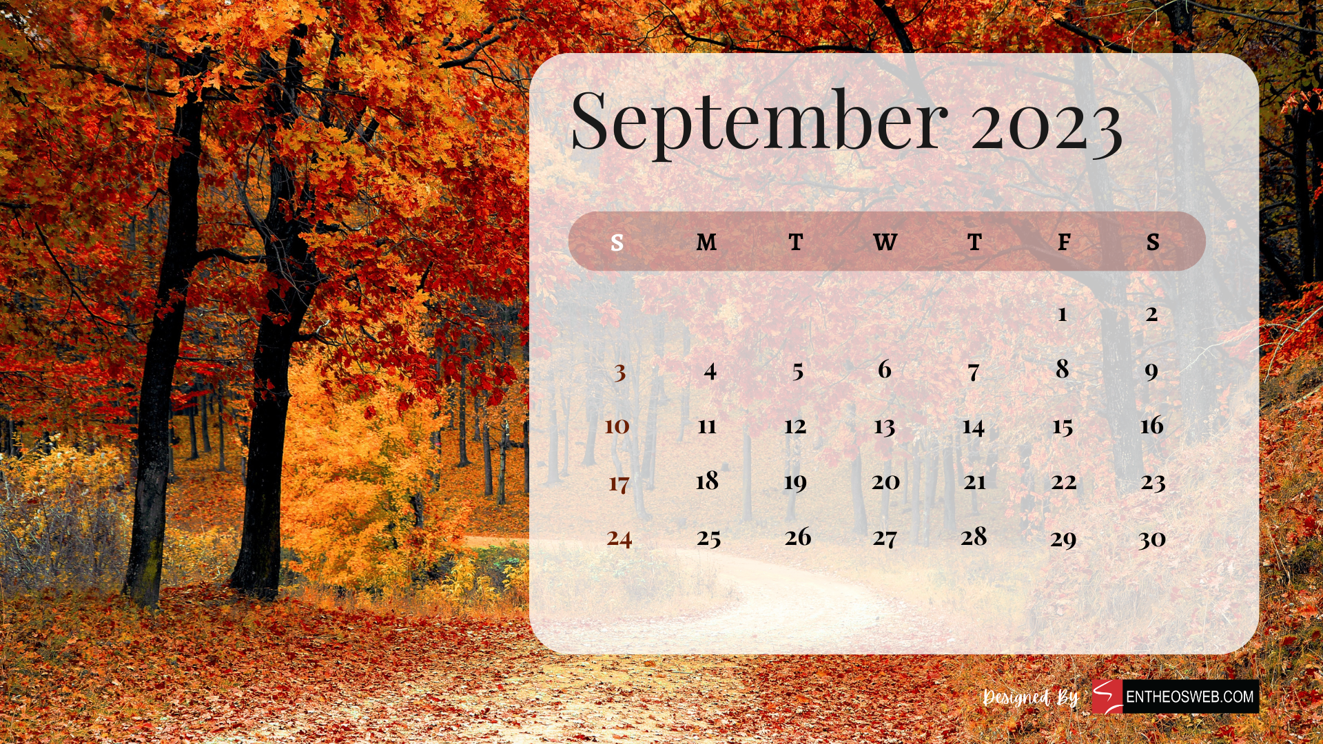 September 2023 Calendar Desktop Wallpapers