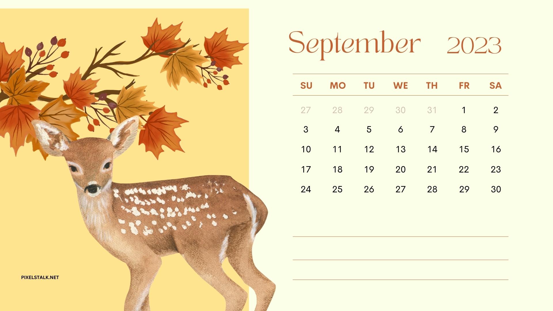 September 2023 Calendar Wallpapers HD Free Download