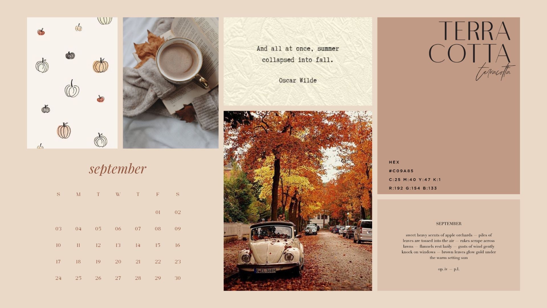 September 2023 Digital Desktop Calendar Wallpapers
