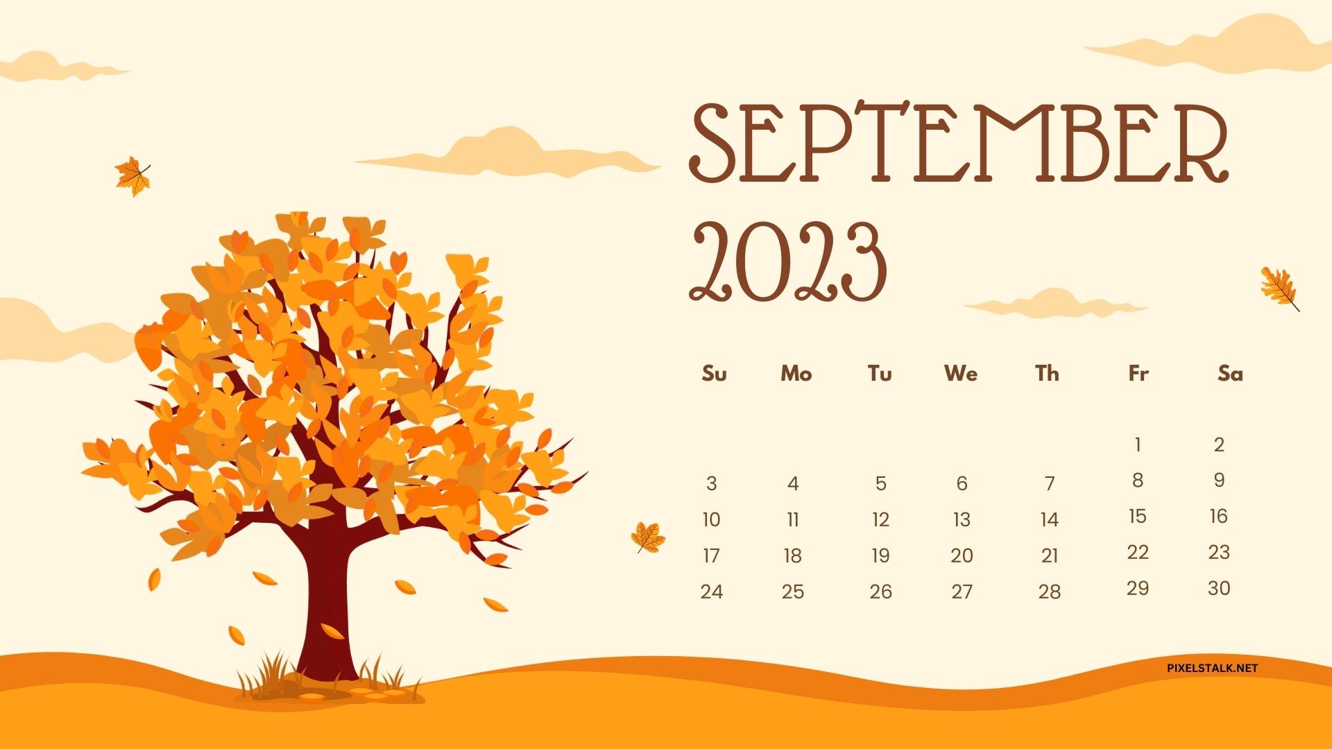 September 2023 Calendar Wallpapers Wallpaper Cave