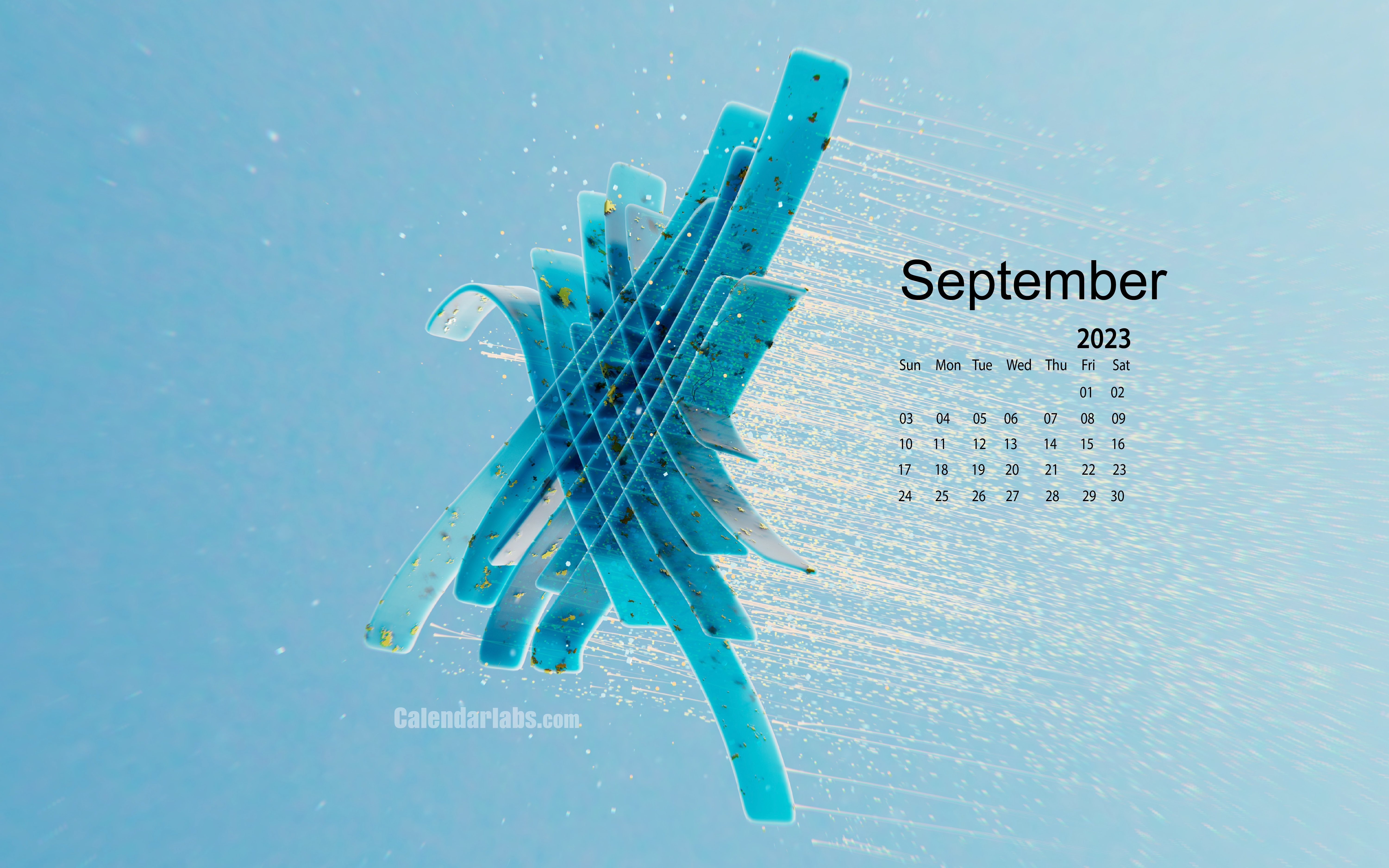 September 2023 Desktop Wallpapers Calendar