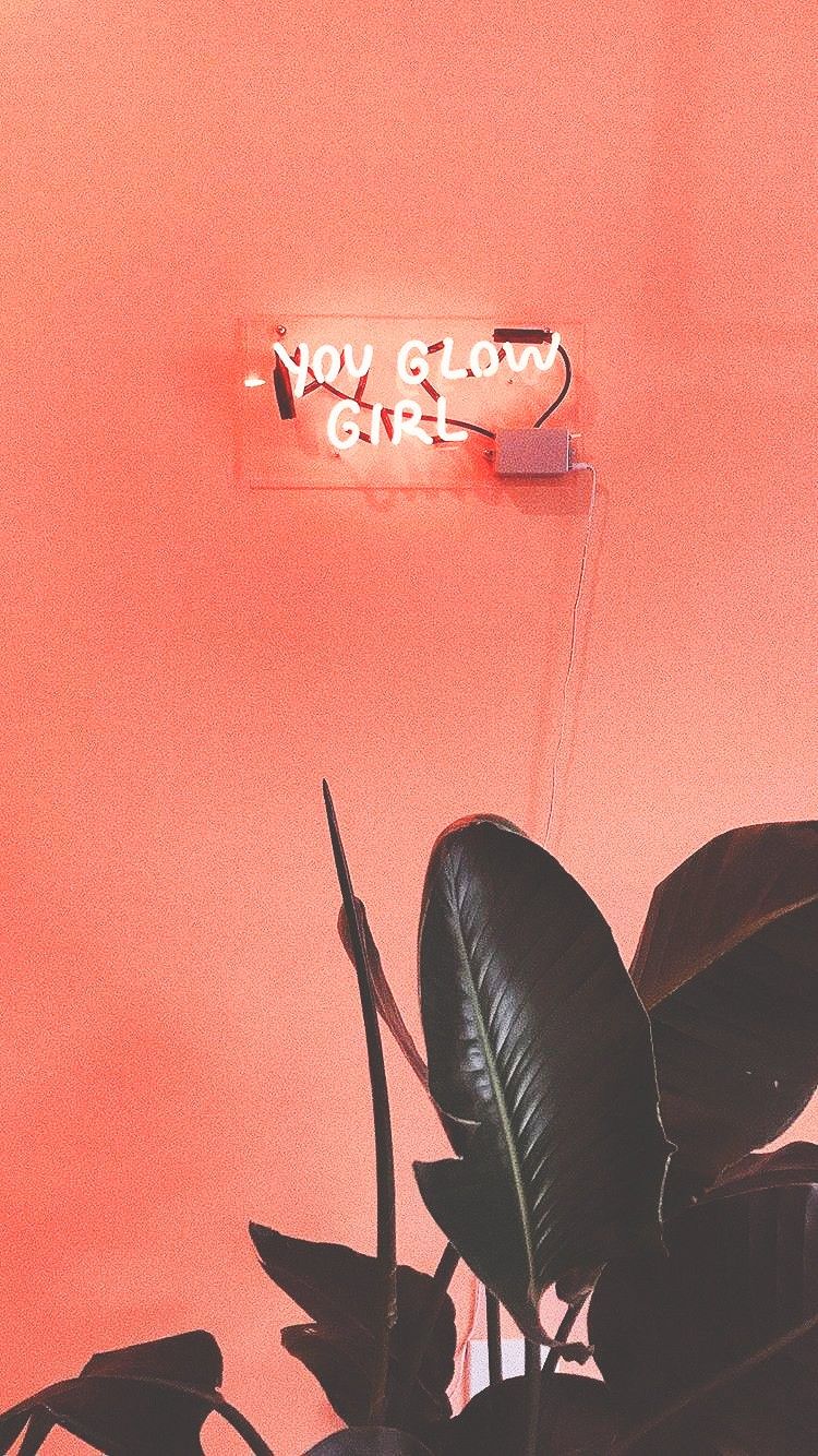 wallpaper / glow / coral. Peach aesthetic, Coral wallpaper, Aesthetic pastel wallpaper