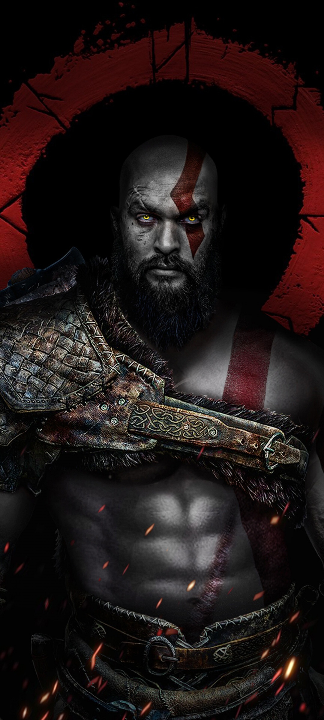 Kratos Wallpaper 4K, Jason Momoa, God of War, Dark