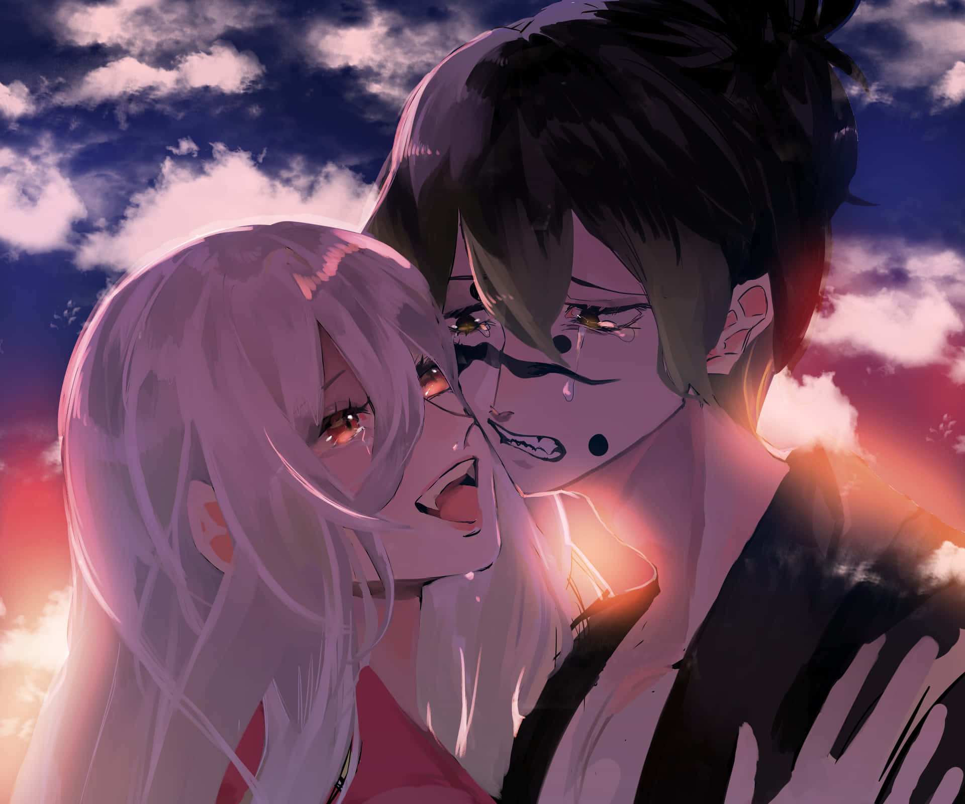 Download Daki Demon Slayer Gyutaro Showing Love Wallpaper