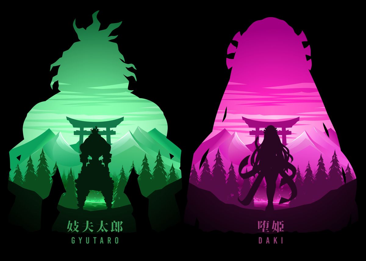 Gyutaro Daki Demon Slayer' Poster