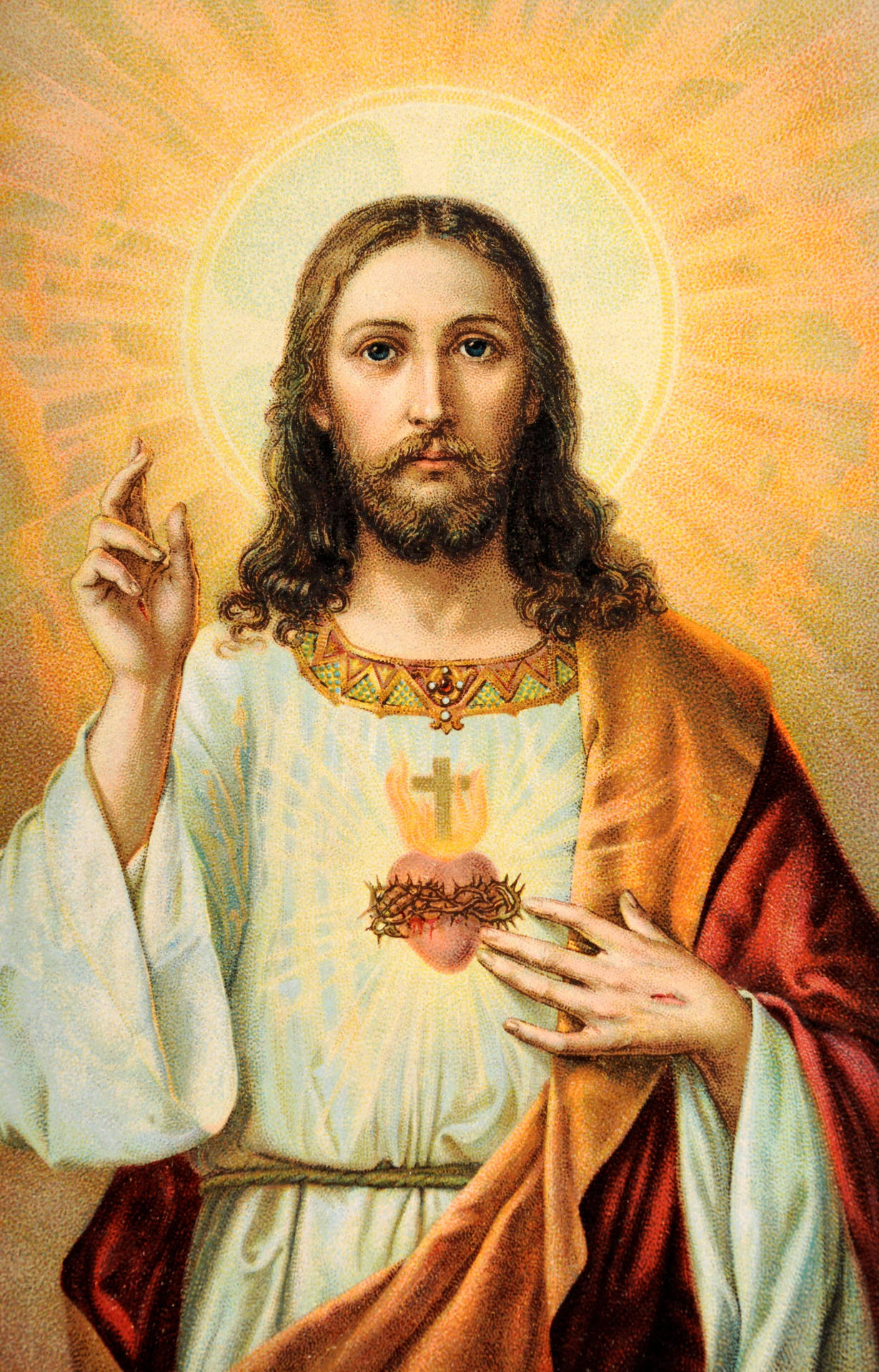 Download Sacred Heart Jesus 4K iPhone Wallpaper