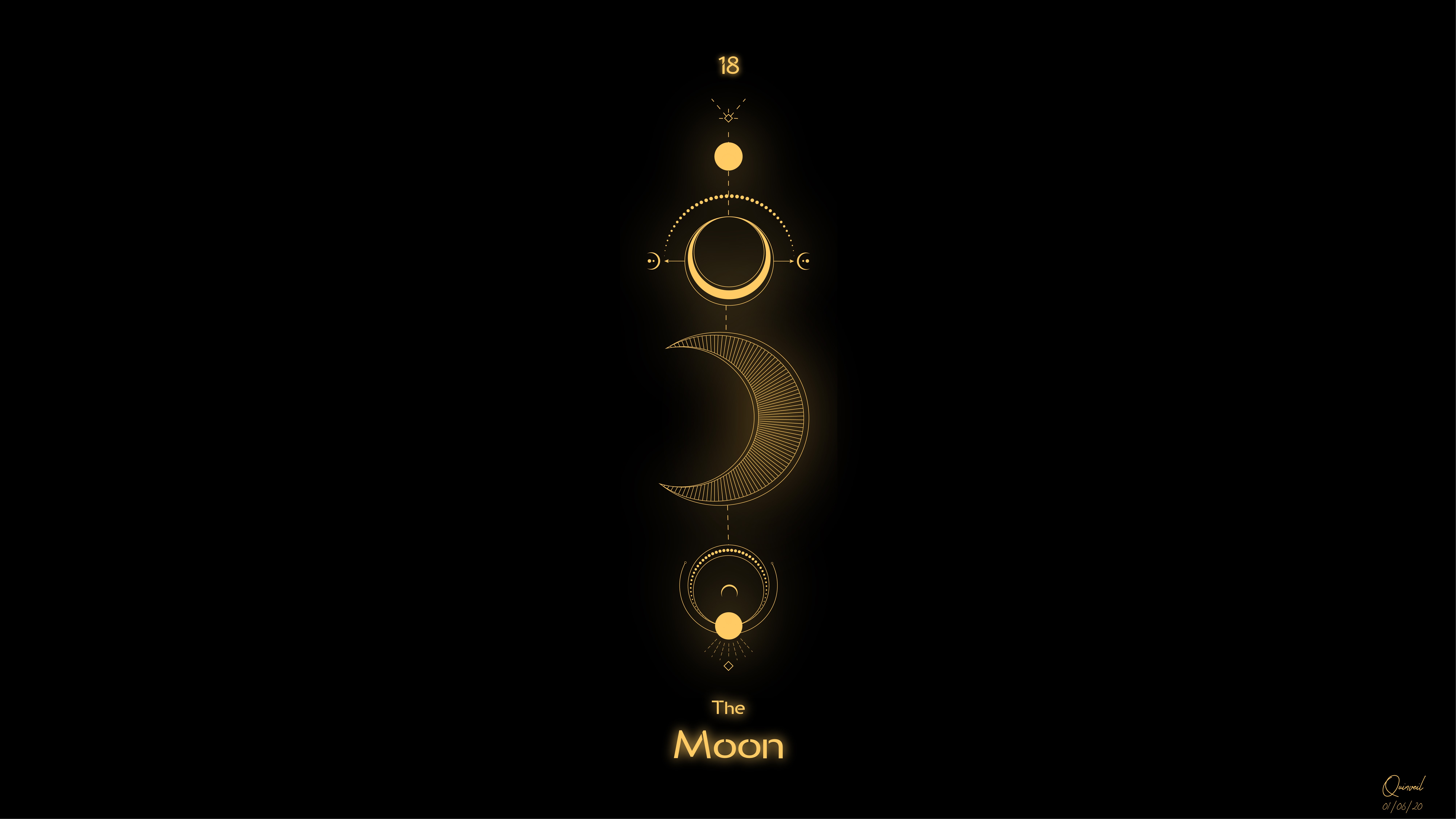 4K, sacred geometry, minimalism, geometry, abstract, yellow Gallery HD Wallpaper