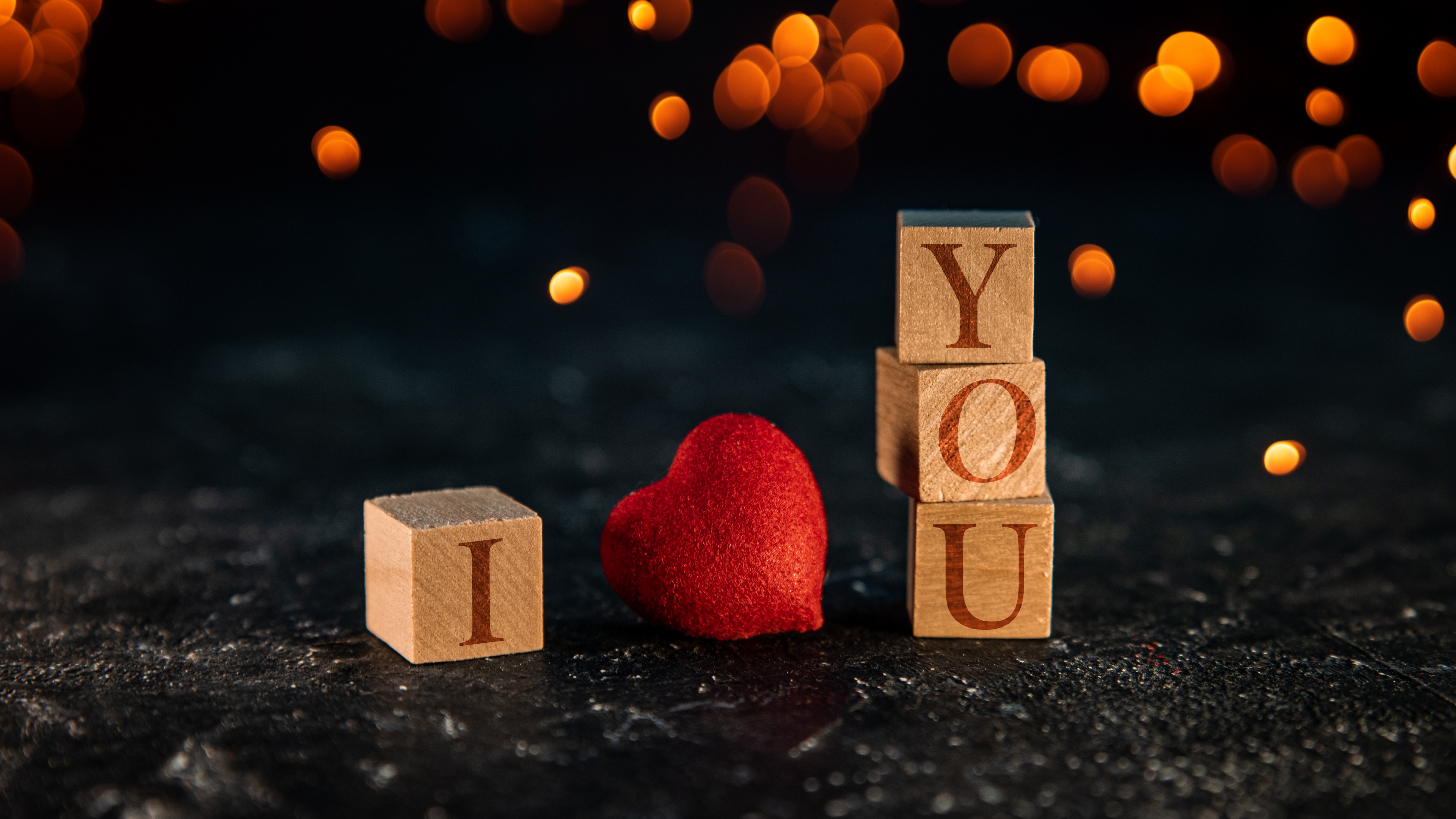I Love You Wallpaper 4K, Love heart, Red heart