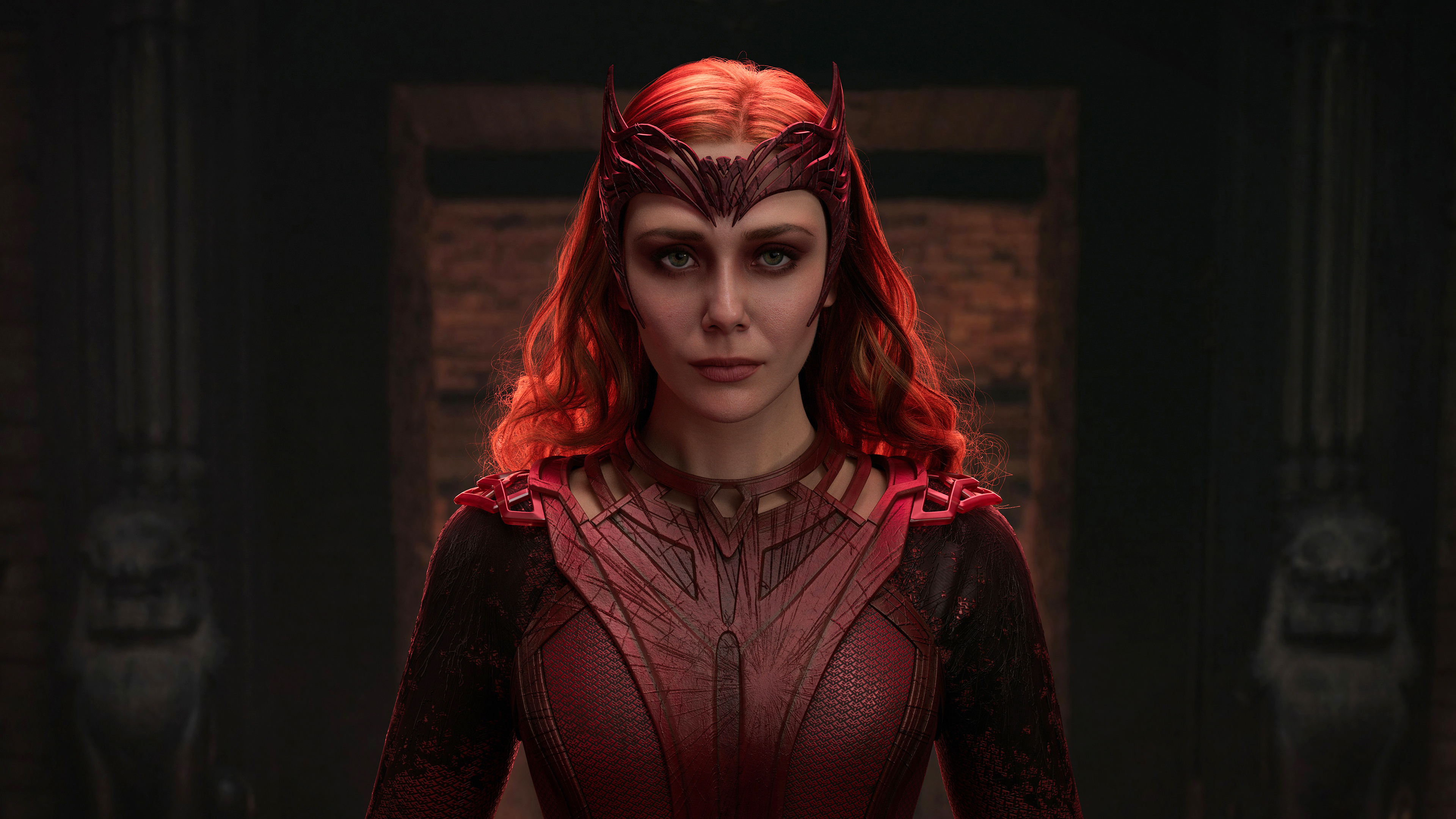 Wanda Maximoff Wallpaper 4K, Elizabeth Olsen, Scarlet Witch