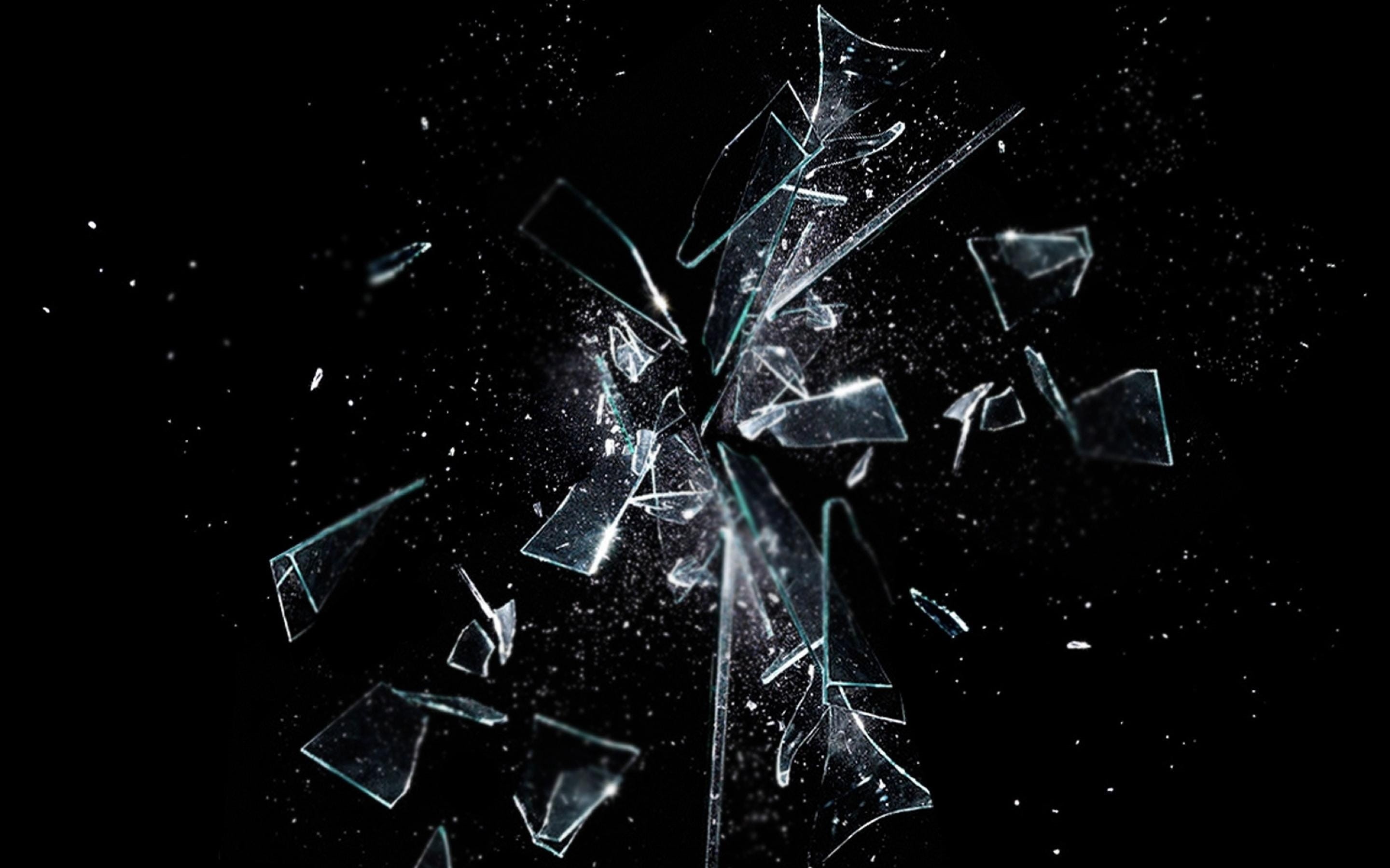 Wallpaper / art and craft, glass, black, studio shot, transparent, mirror, destruction, still life, breaking, nature, shatter, damaged, ruined, large group of objects free download