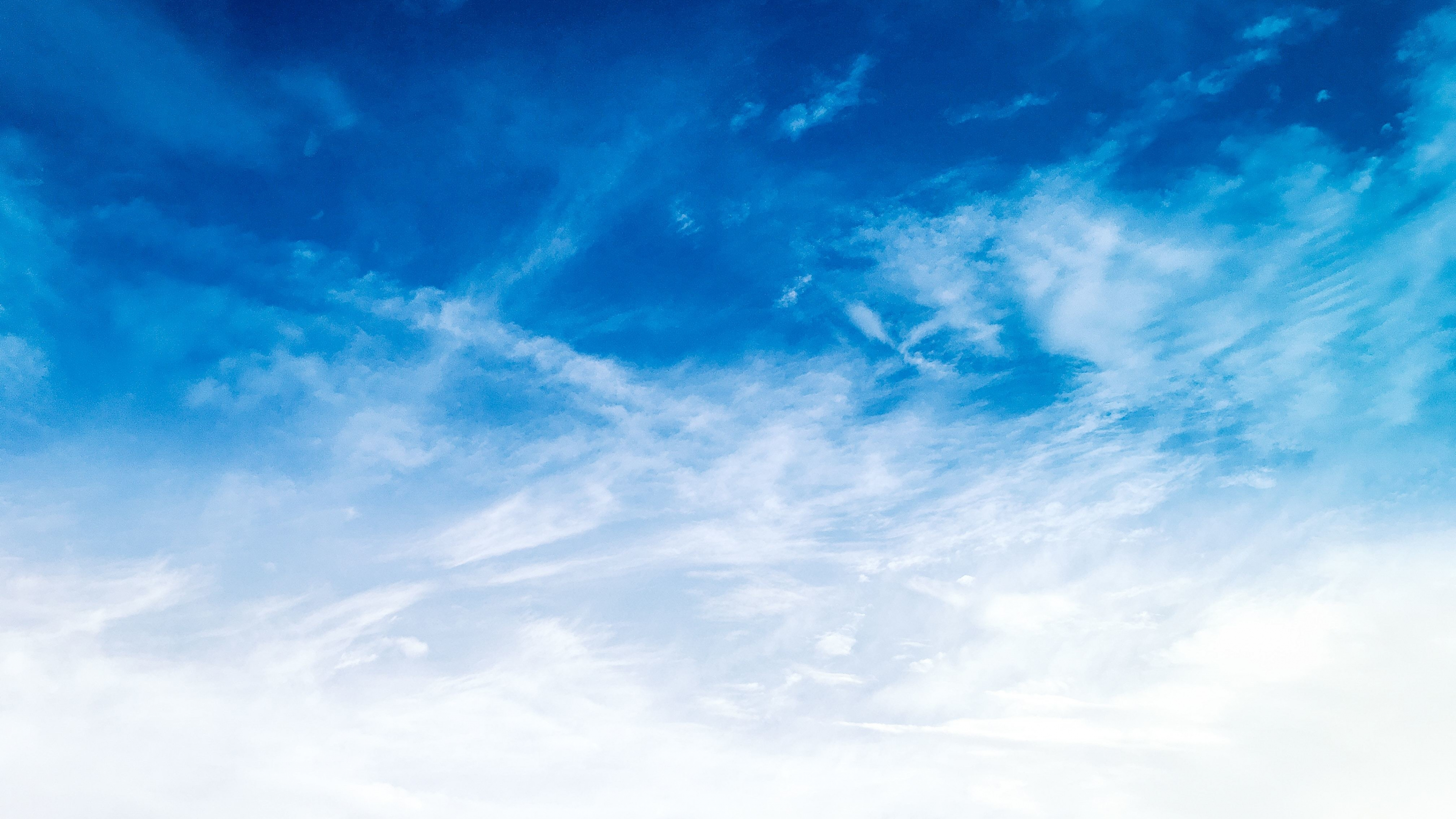 Download wallpaper 3840x2160 clouds and blue sky, sunny day 4k wallpaper, uhd wallpaper, 16:9 widescreen 3840x2160 HD background, 10815
