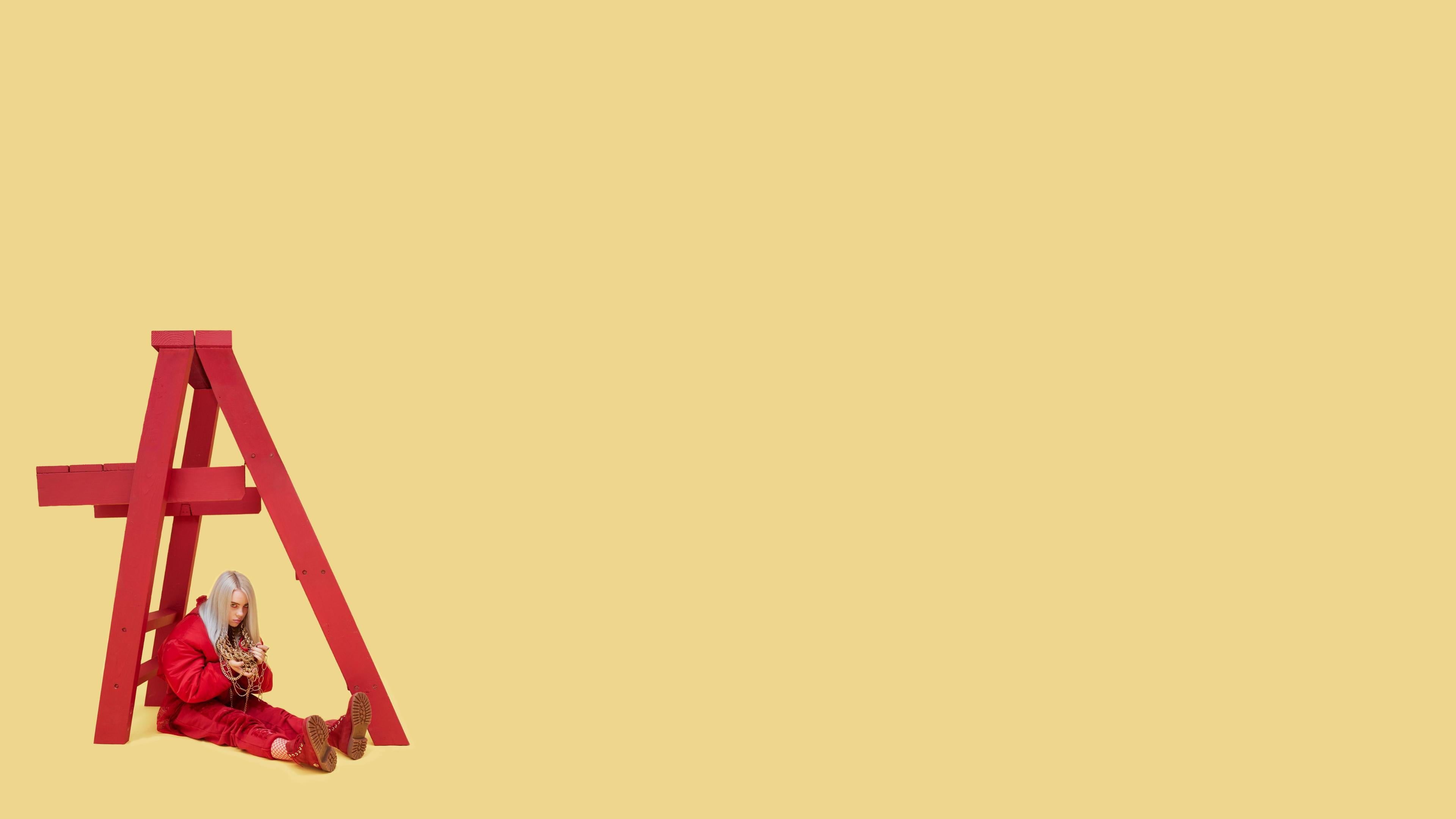 HD wallpaper: Billie Eilish, singer, women, simple backgroundx2160 wallpaper, Billie eilish, Album covers