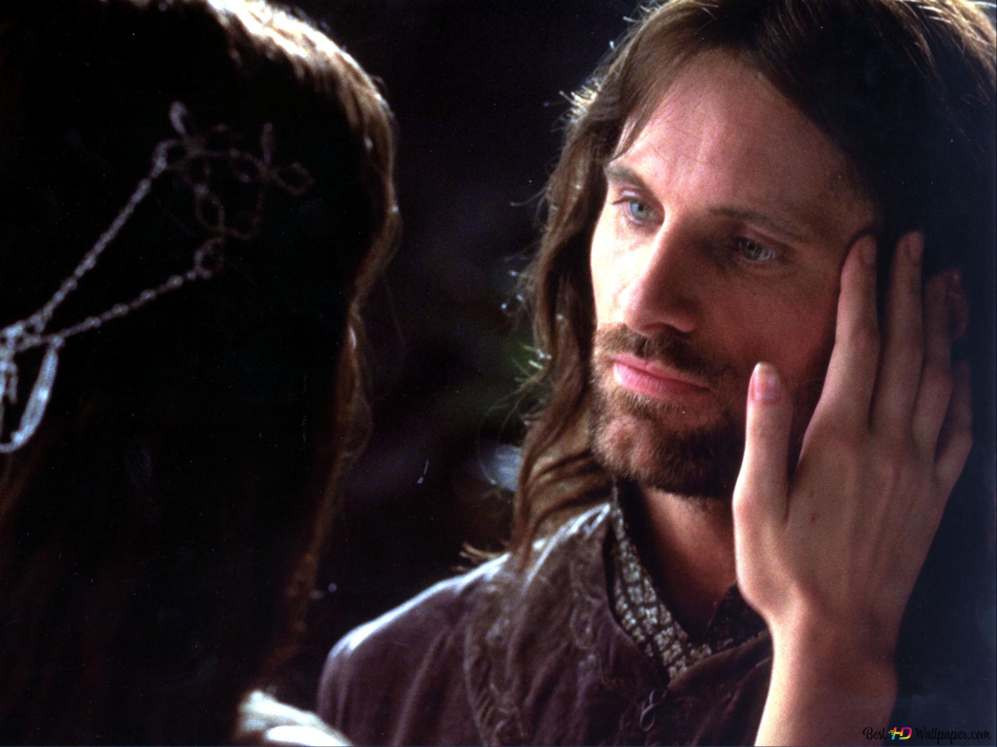 Aragorn and Arwen Lord of The Rings: The Fellowship of the Ring 2K wallpaper download