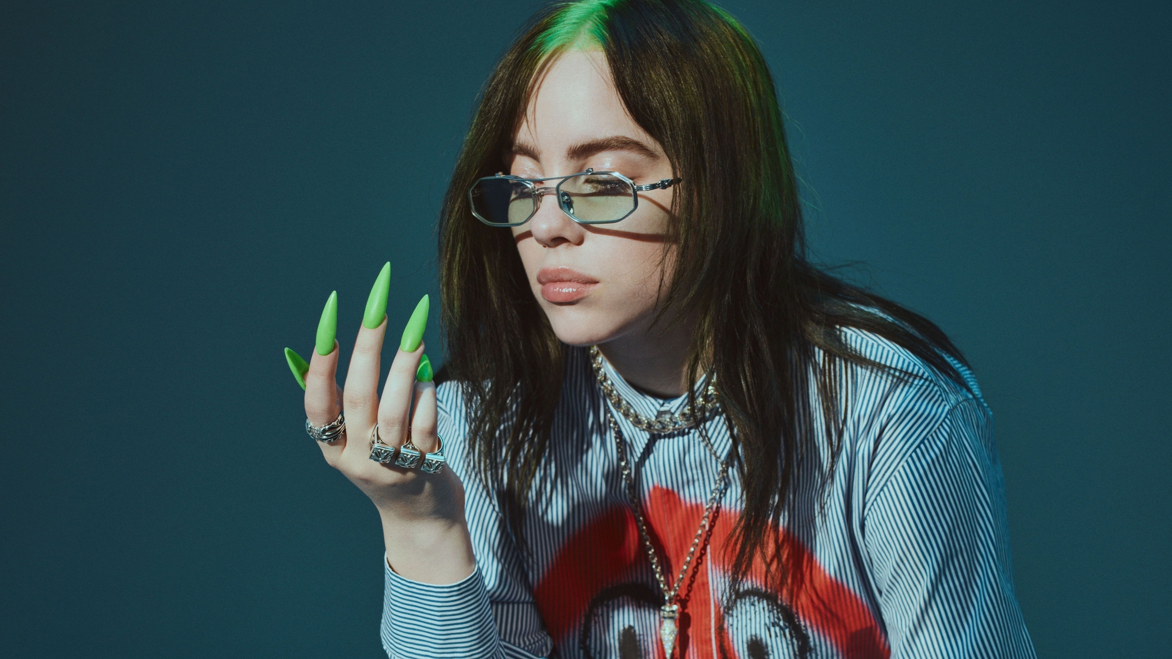 Download wallpaper 3840x2160 singer, billie eilish, 2019 elle 4k wallpaper, uhd wallpaper, 16:9 widescreen 3840x2160 HD background, 22491
