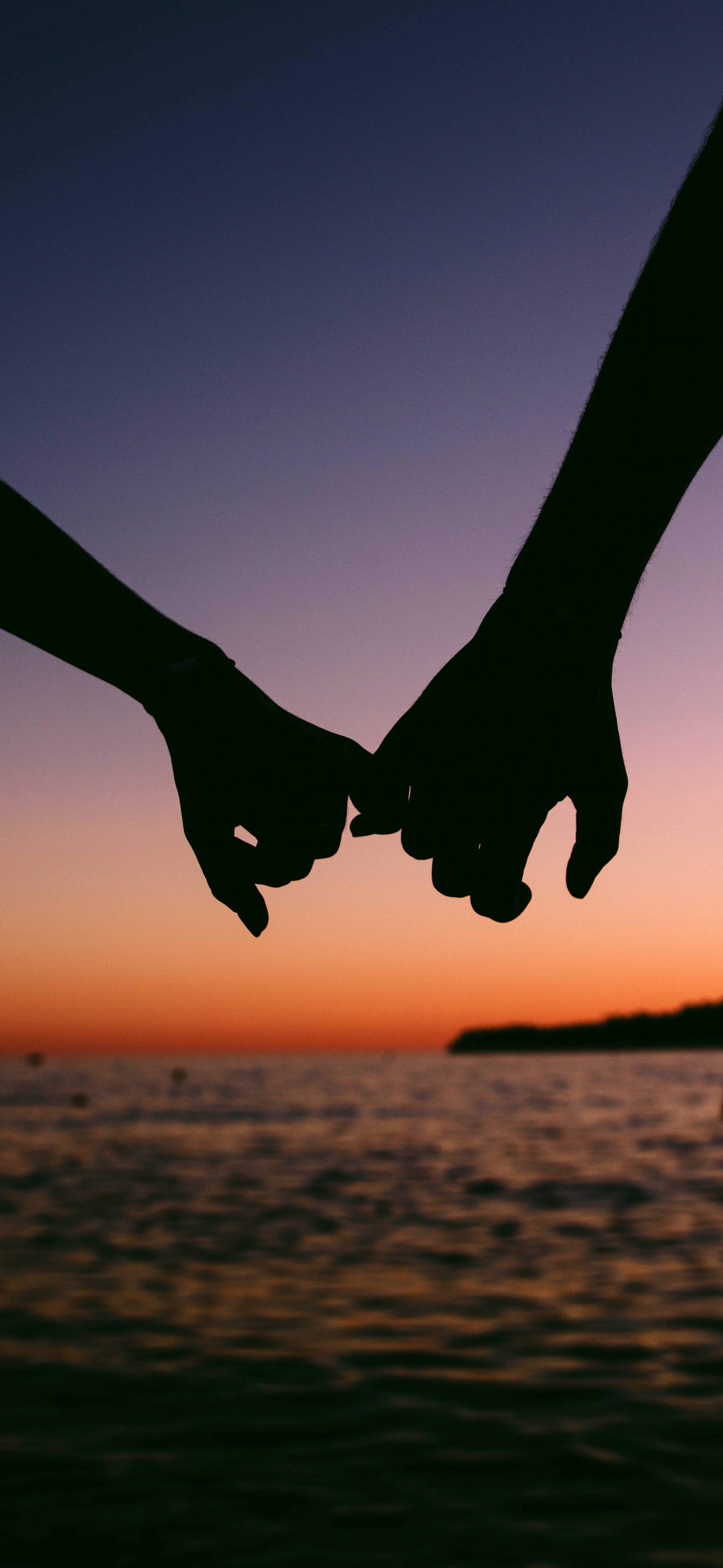 Hands together Wallpaper 4K, Couple, Silhouette, Sunset