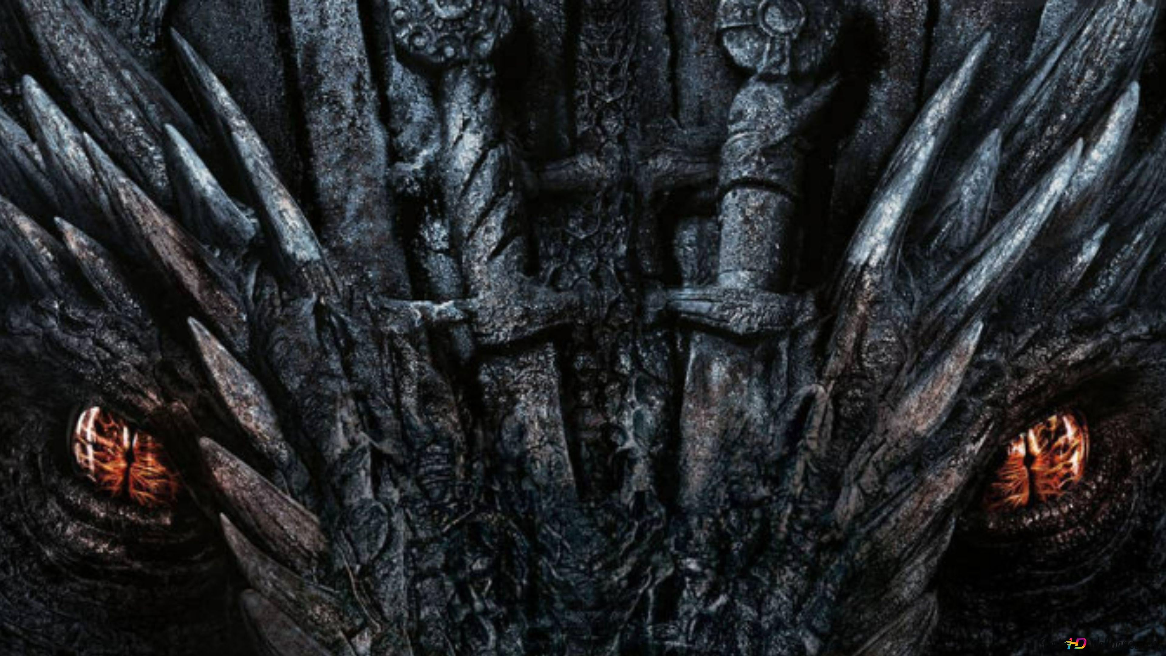 House of the Dragon, Iron Throne with Dragon Eyes 4K wallpaper download